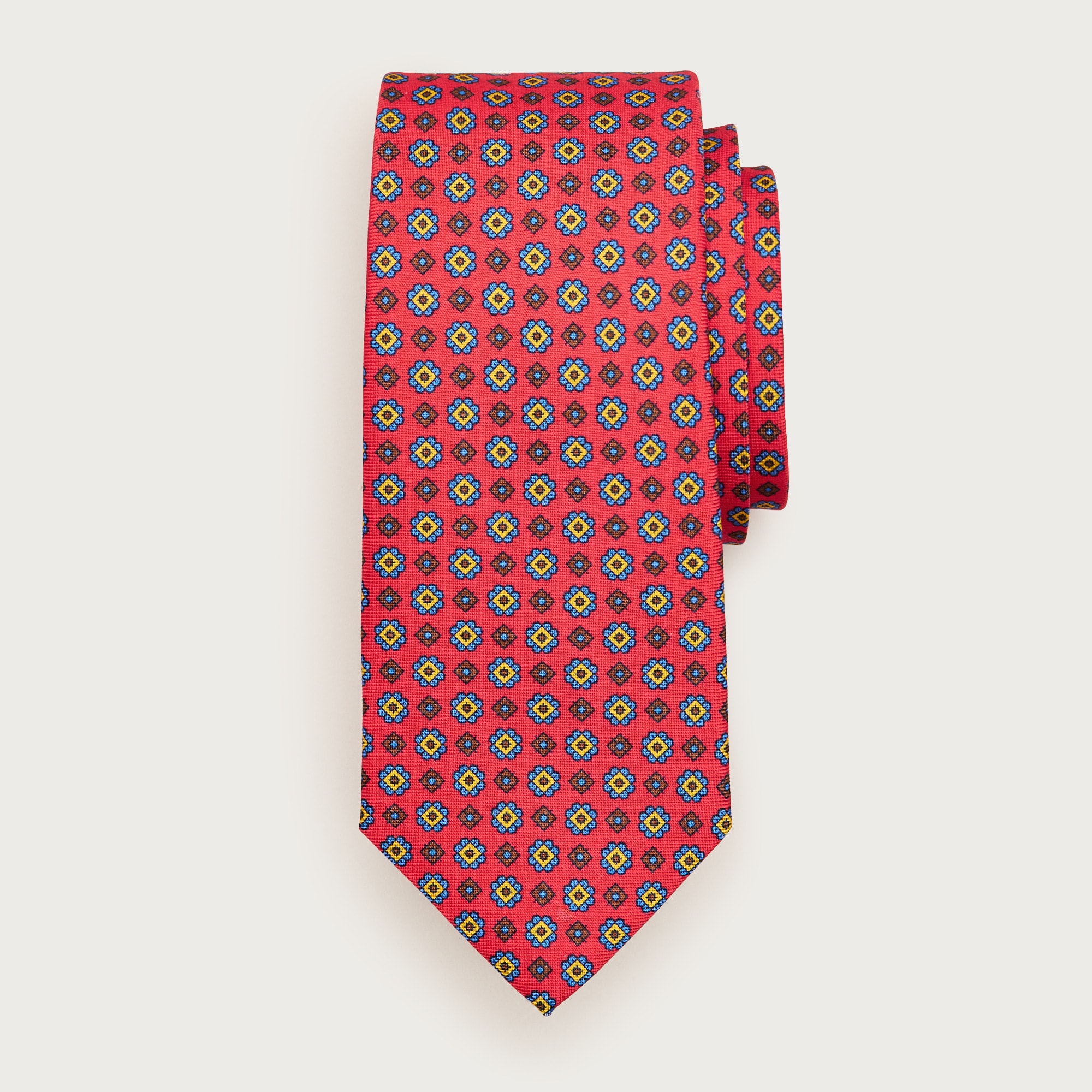 English silk printed tie