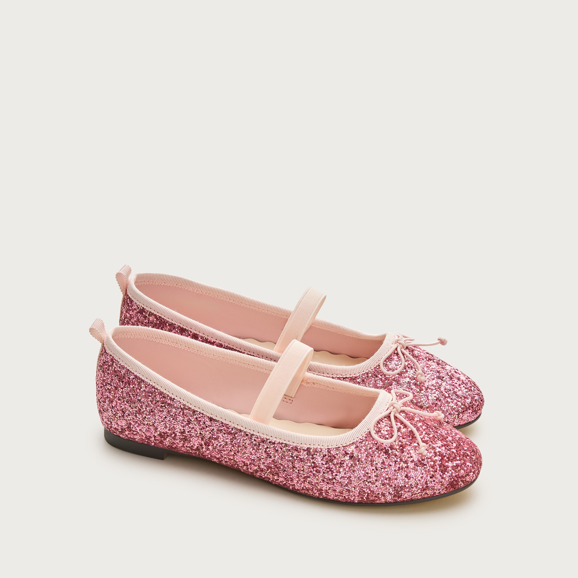 girls' strappy glitter ballet flats for girls