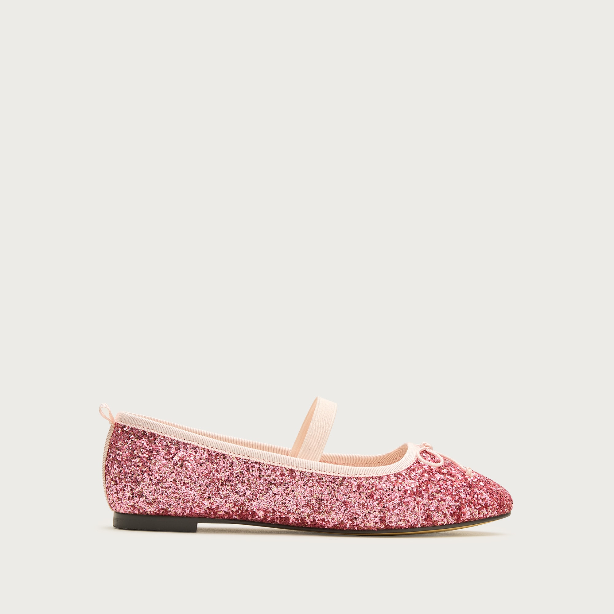 Girls' strappy glitter ballet flats