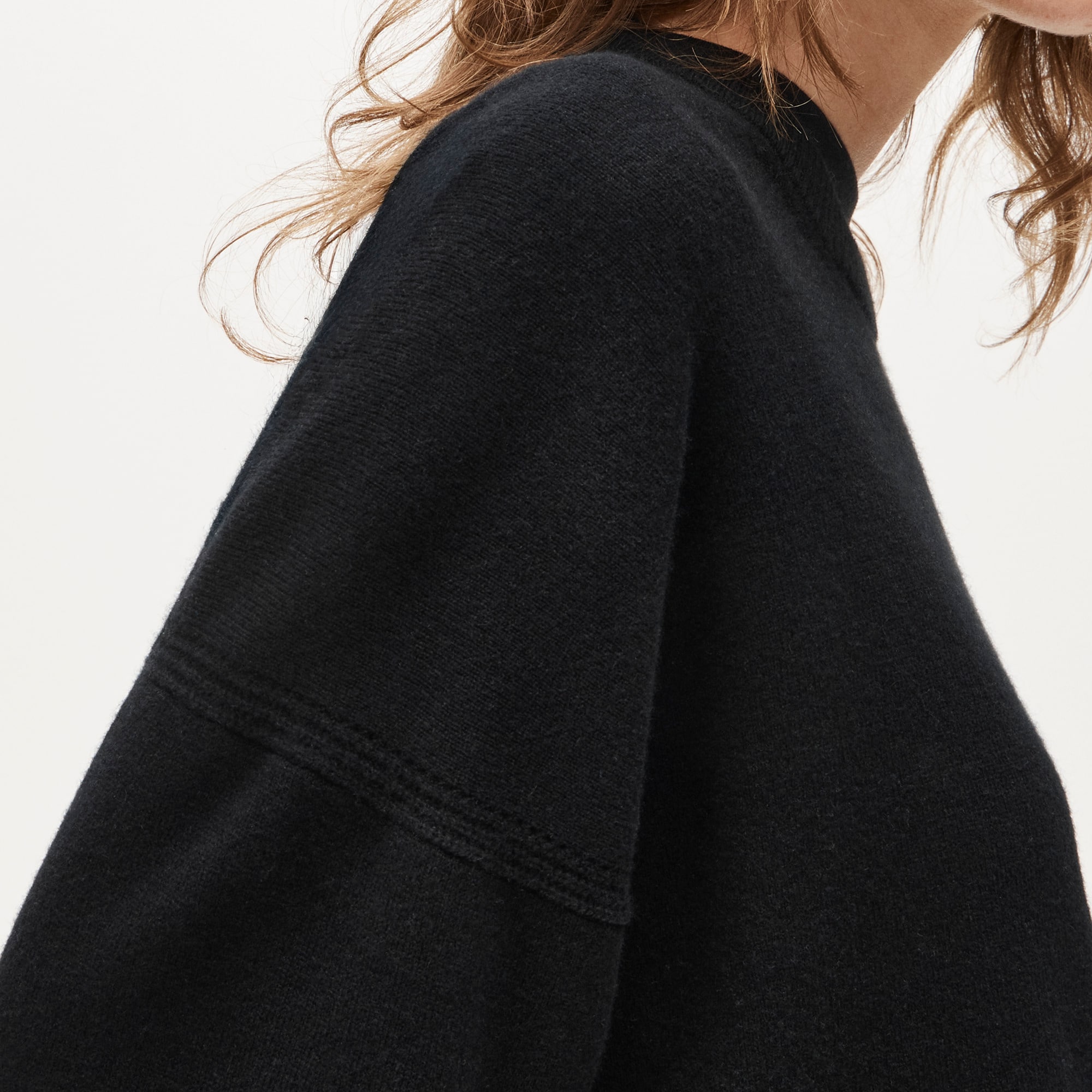 Cashmere blouson-sleeve sweater