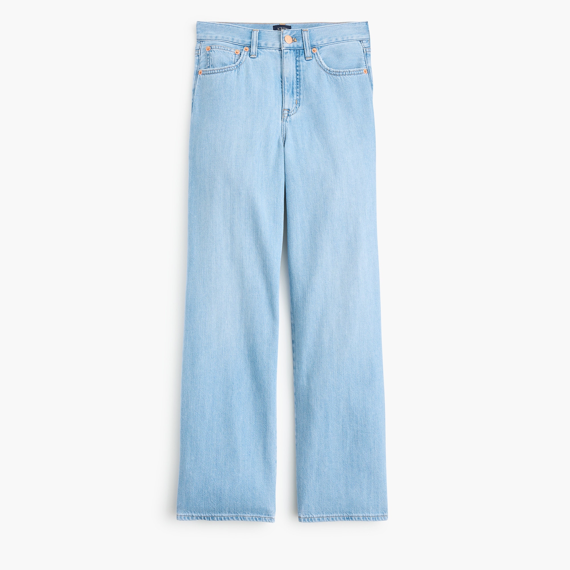 Light-feel wide-leg cropped jean