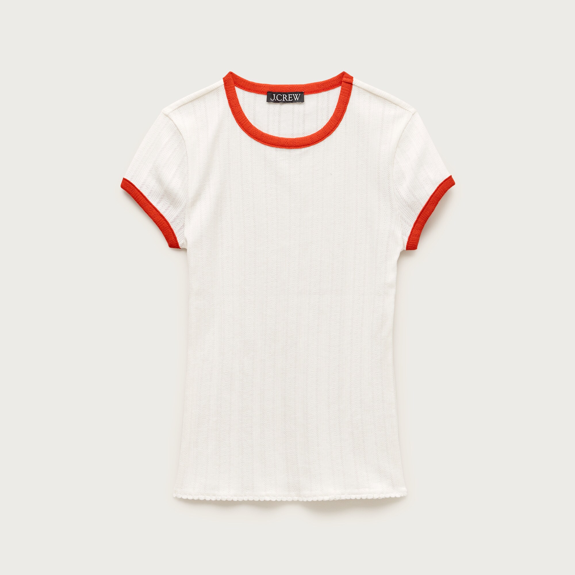 Pointelle Ringer T-shirt For Women | J.Crew