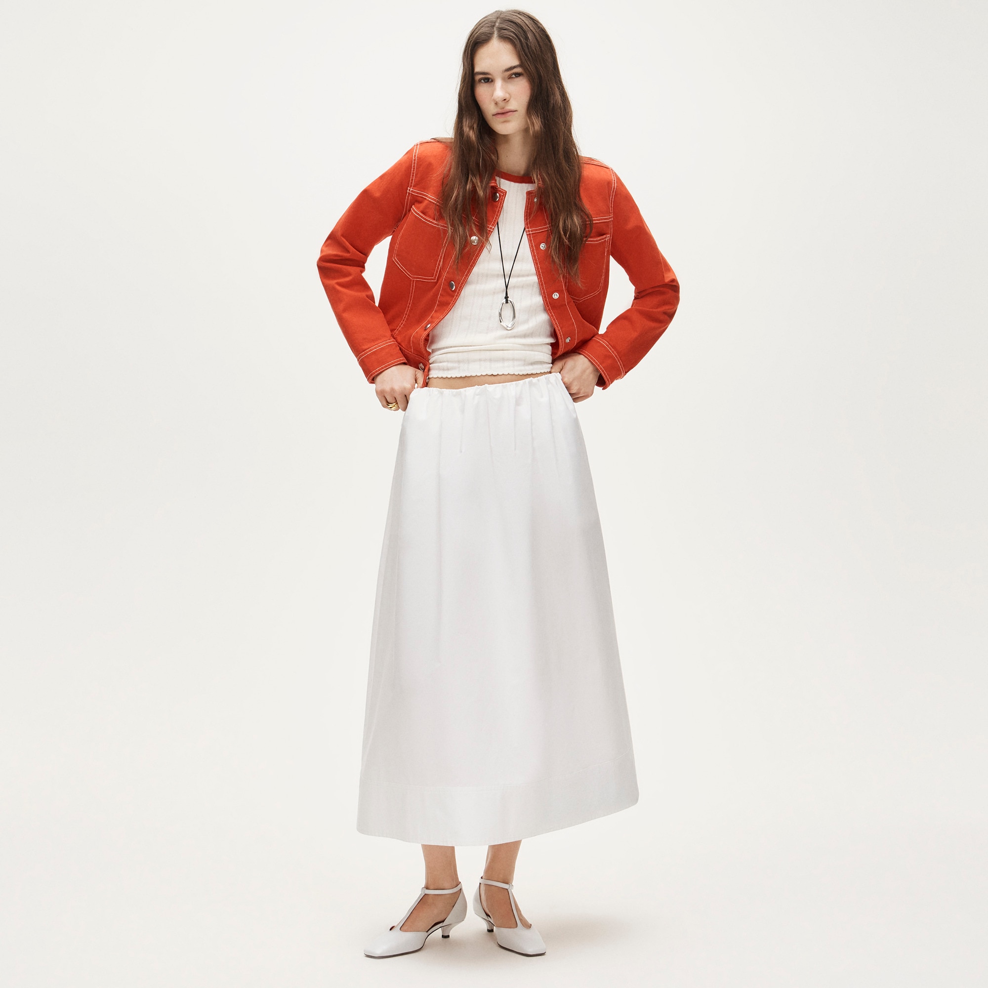 Pointelle ringer T-shirt - image 3