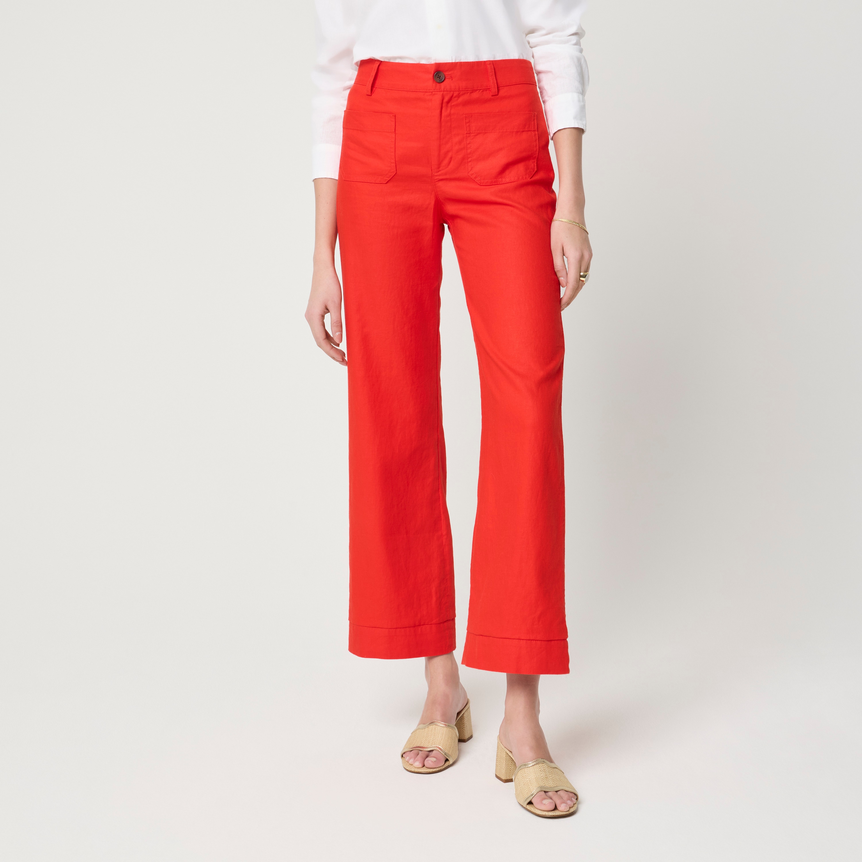 Linen-blend Lizzie Wide-leg Pant For Women | Factory