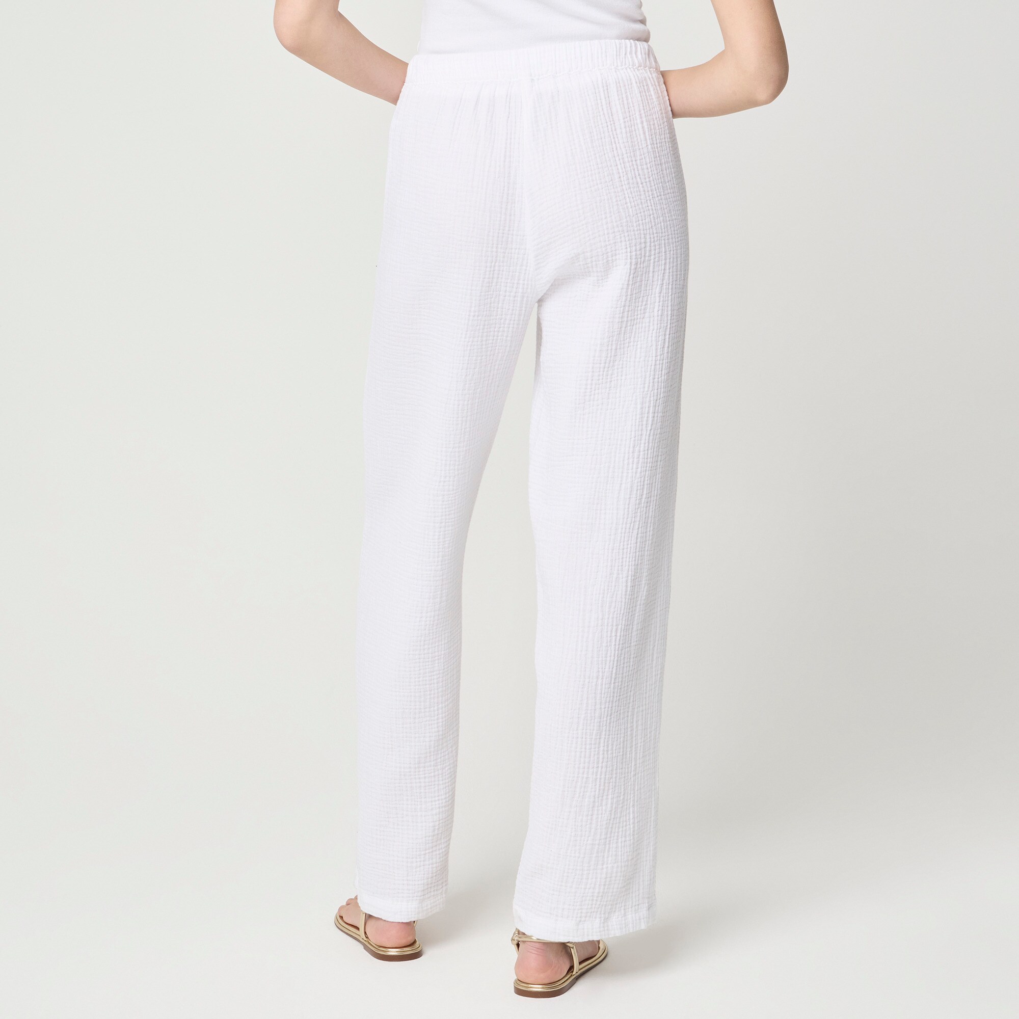 Double-gauze drawstring pant