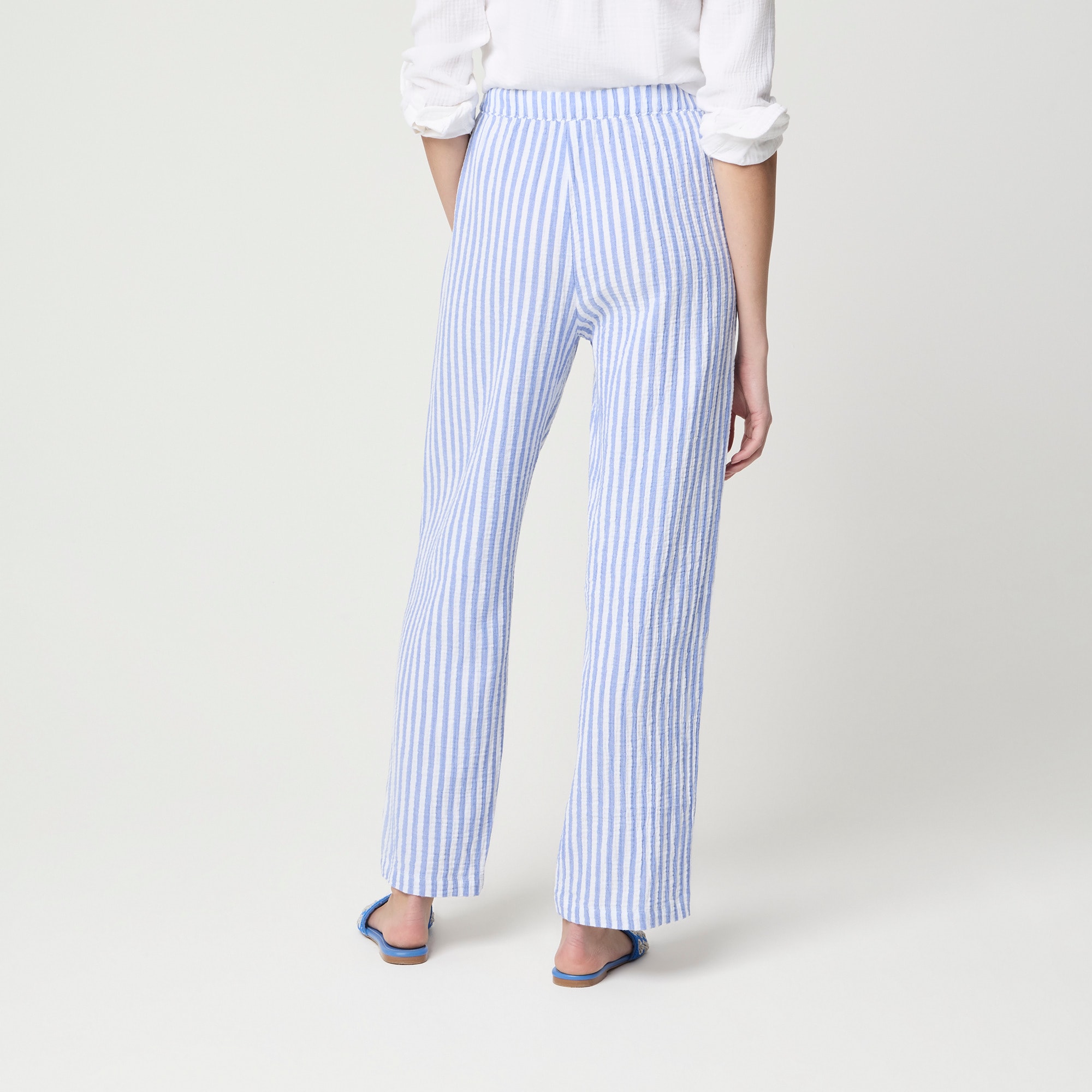 Petite double-gauze drawstring pant
