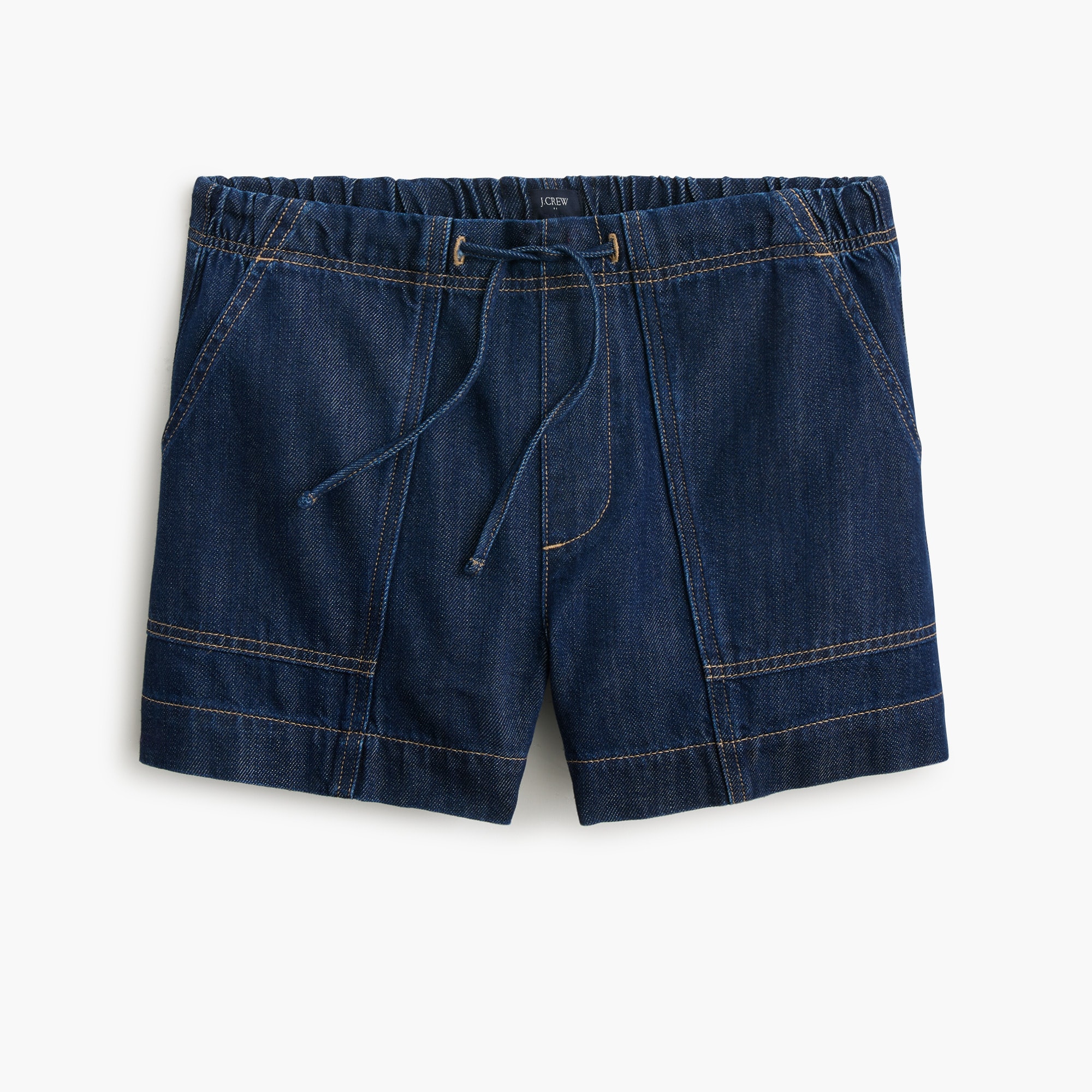 Light-feel drawstring denim short