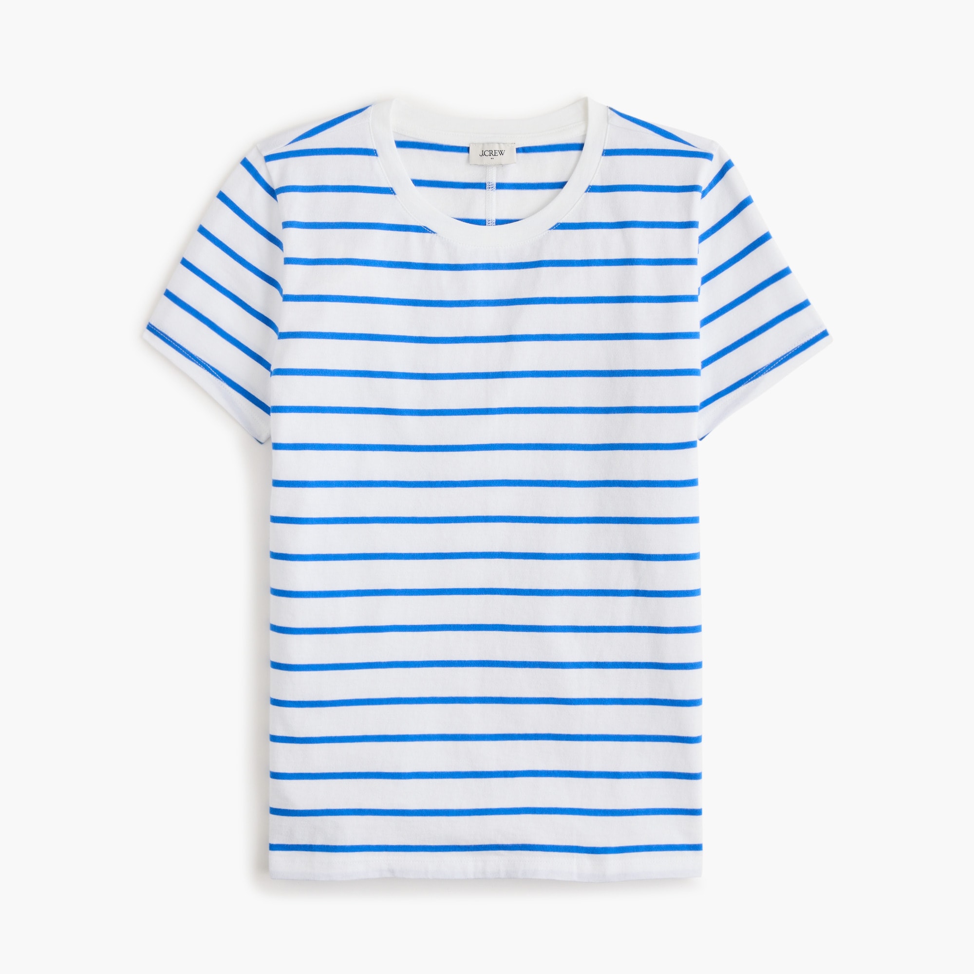 Striped jersey crewneck tee