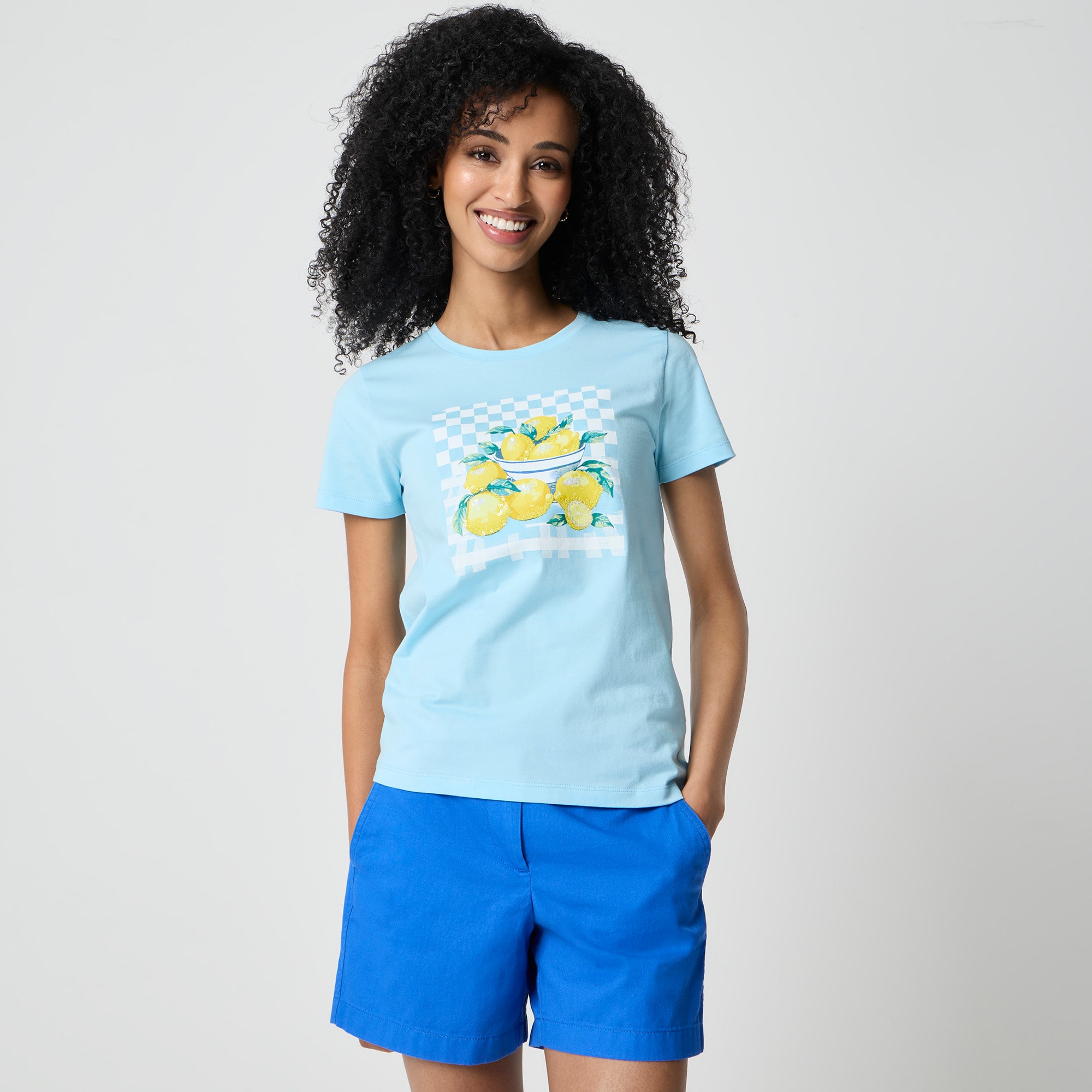 Sequin lemons graphic tee