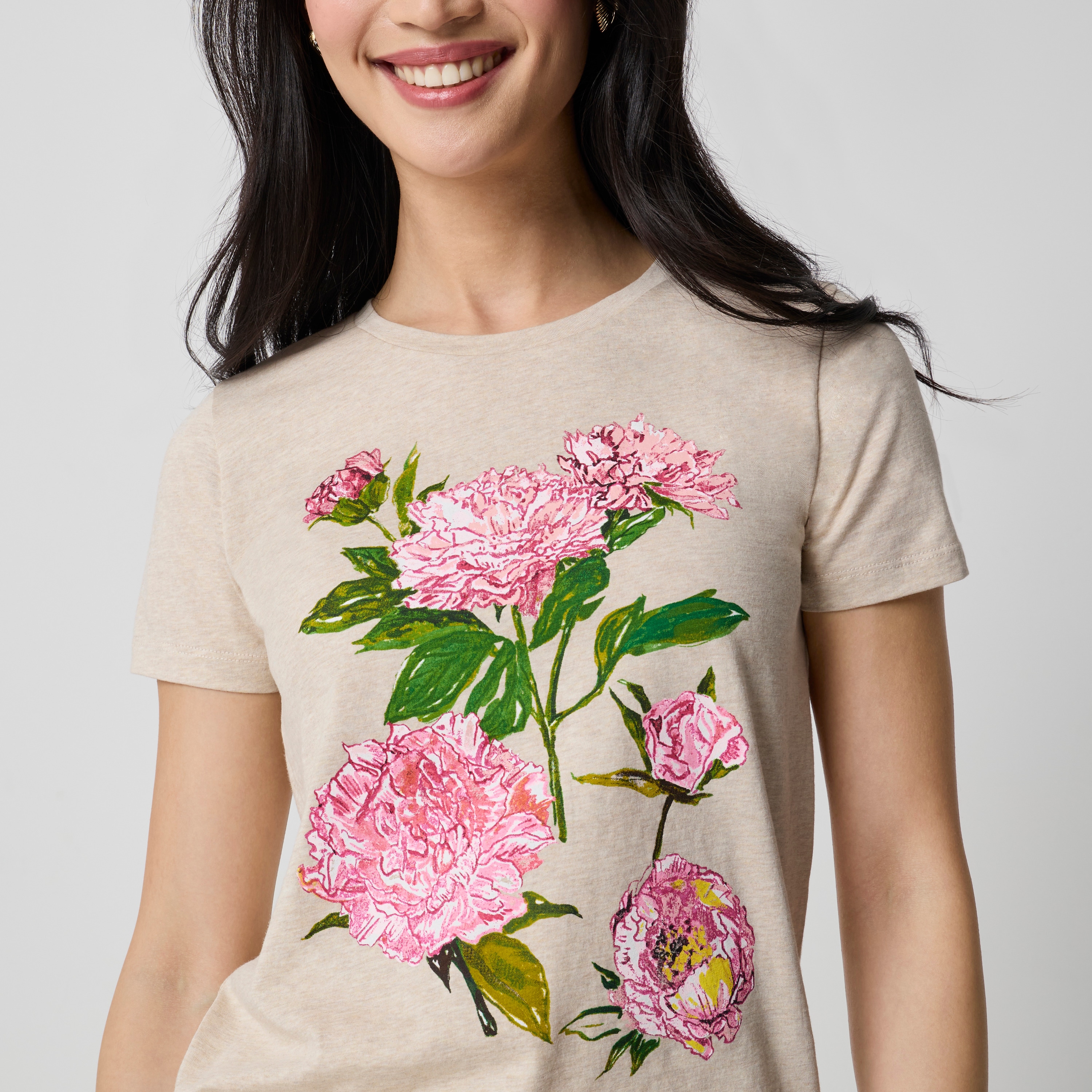 Peony graphic tee