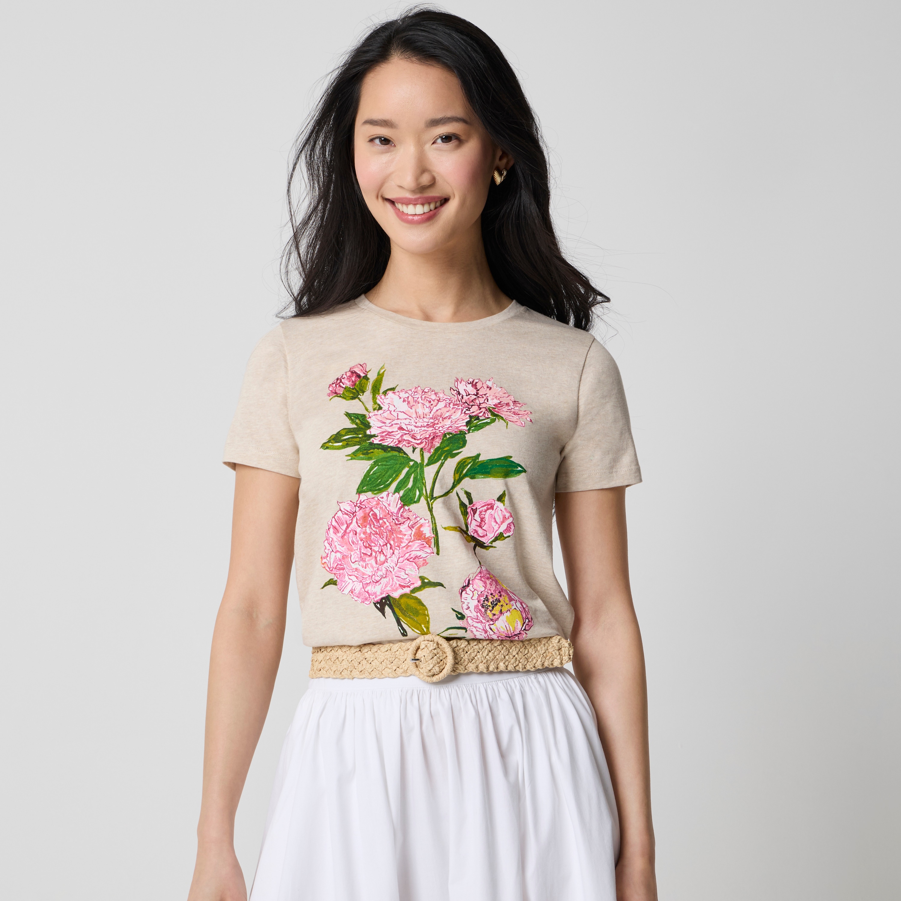 Peony graphic tee