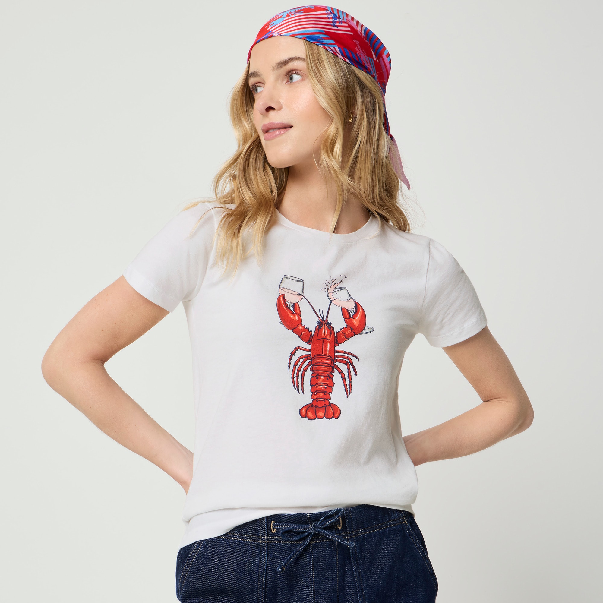 Lobster wine graphic tee