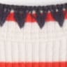 Striped blanket-stitch tank top IVORY VIBRANT FLAME