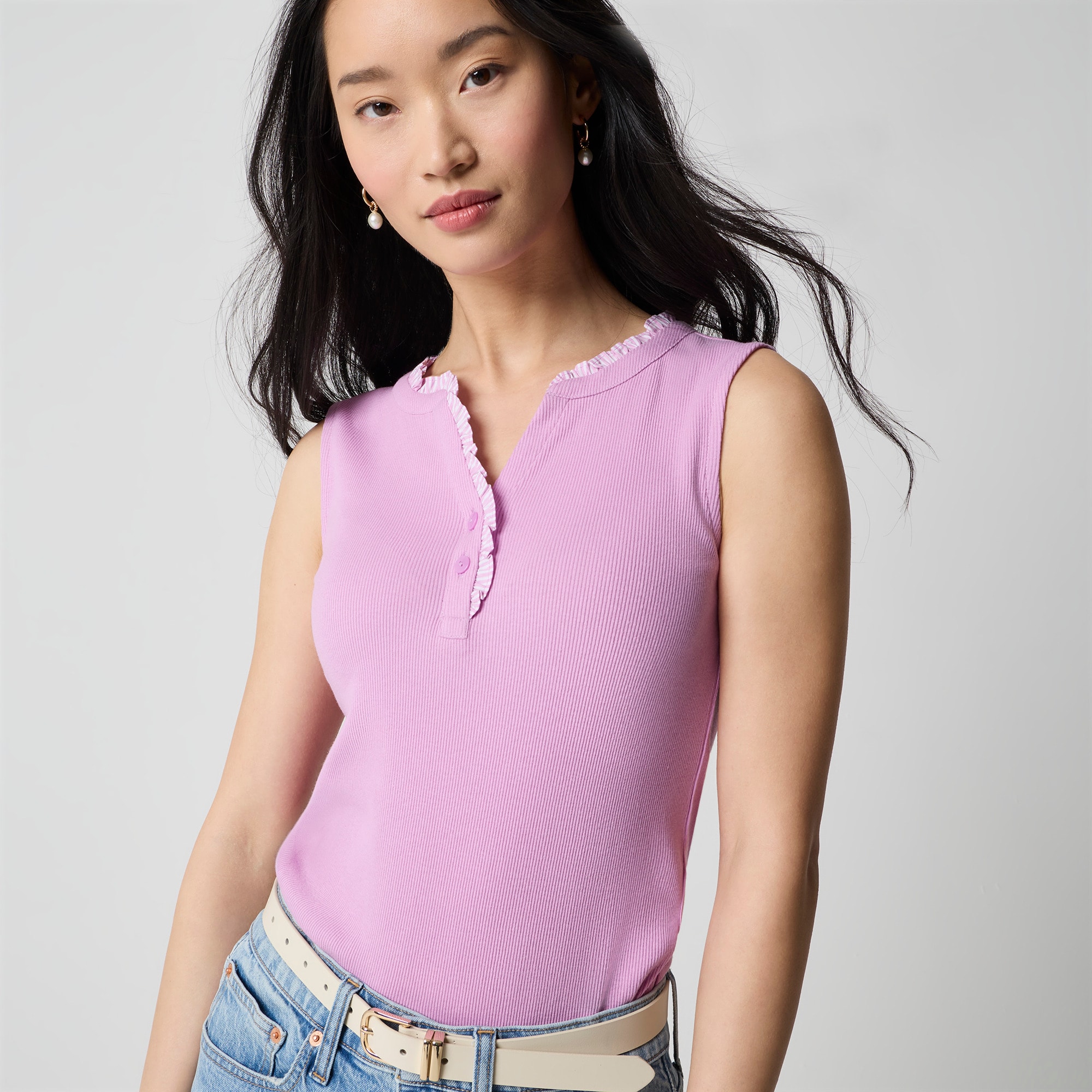 Ruffle-trim tank top - image 3