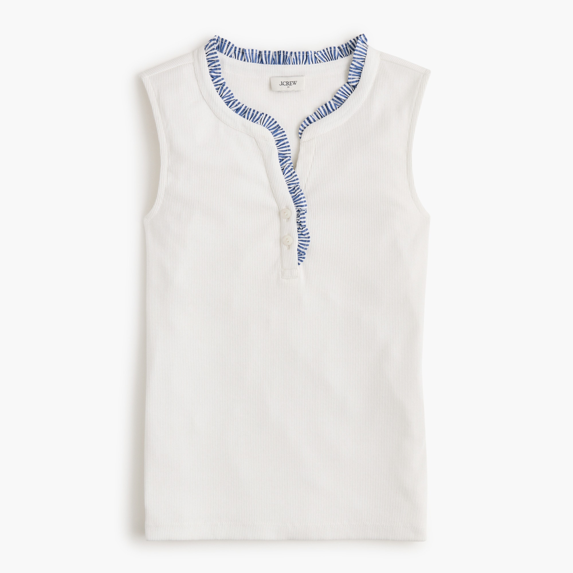 Ruffle-trim tank top