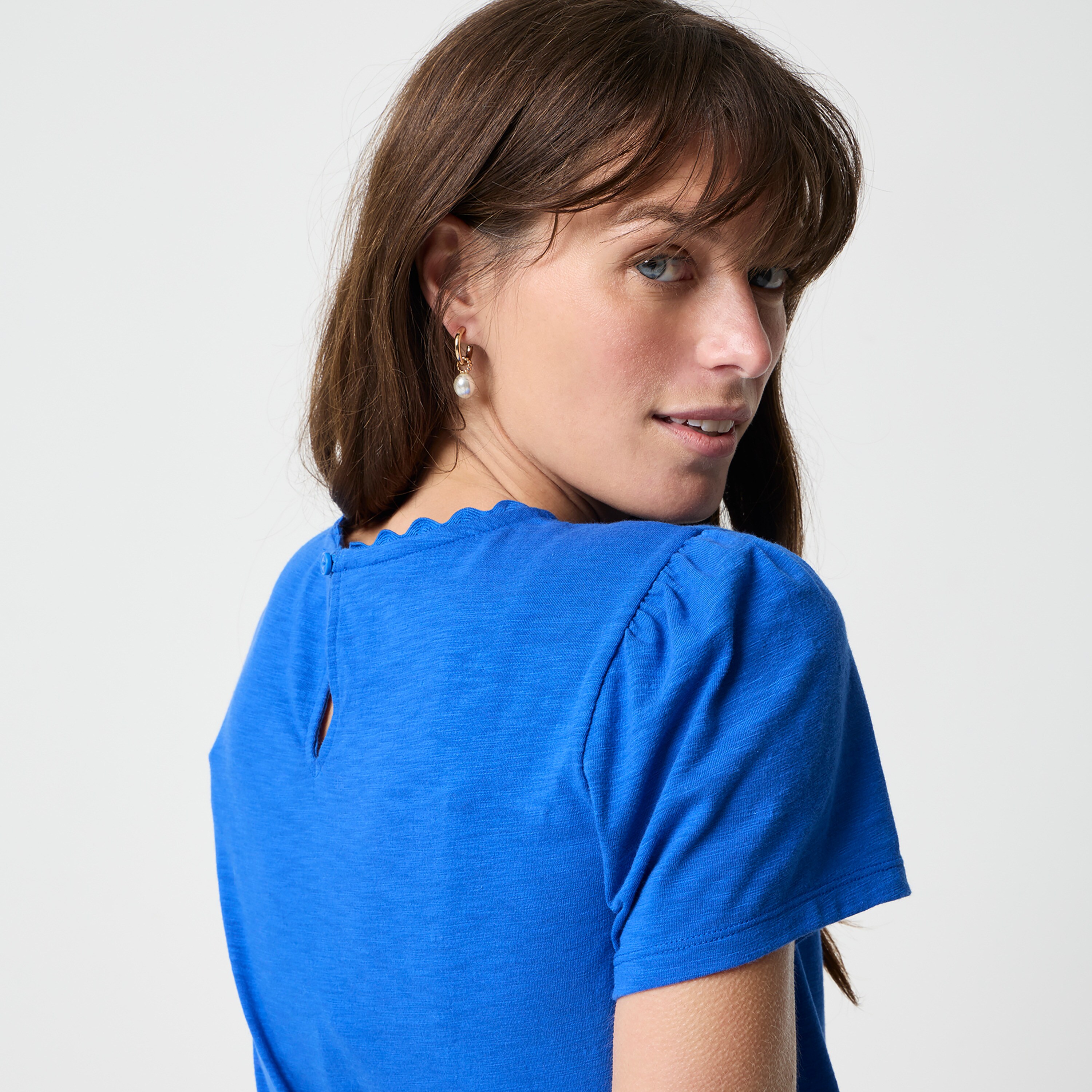 Scallop-trim tee