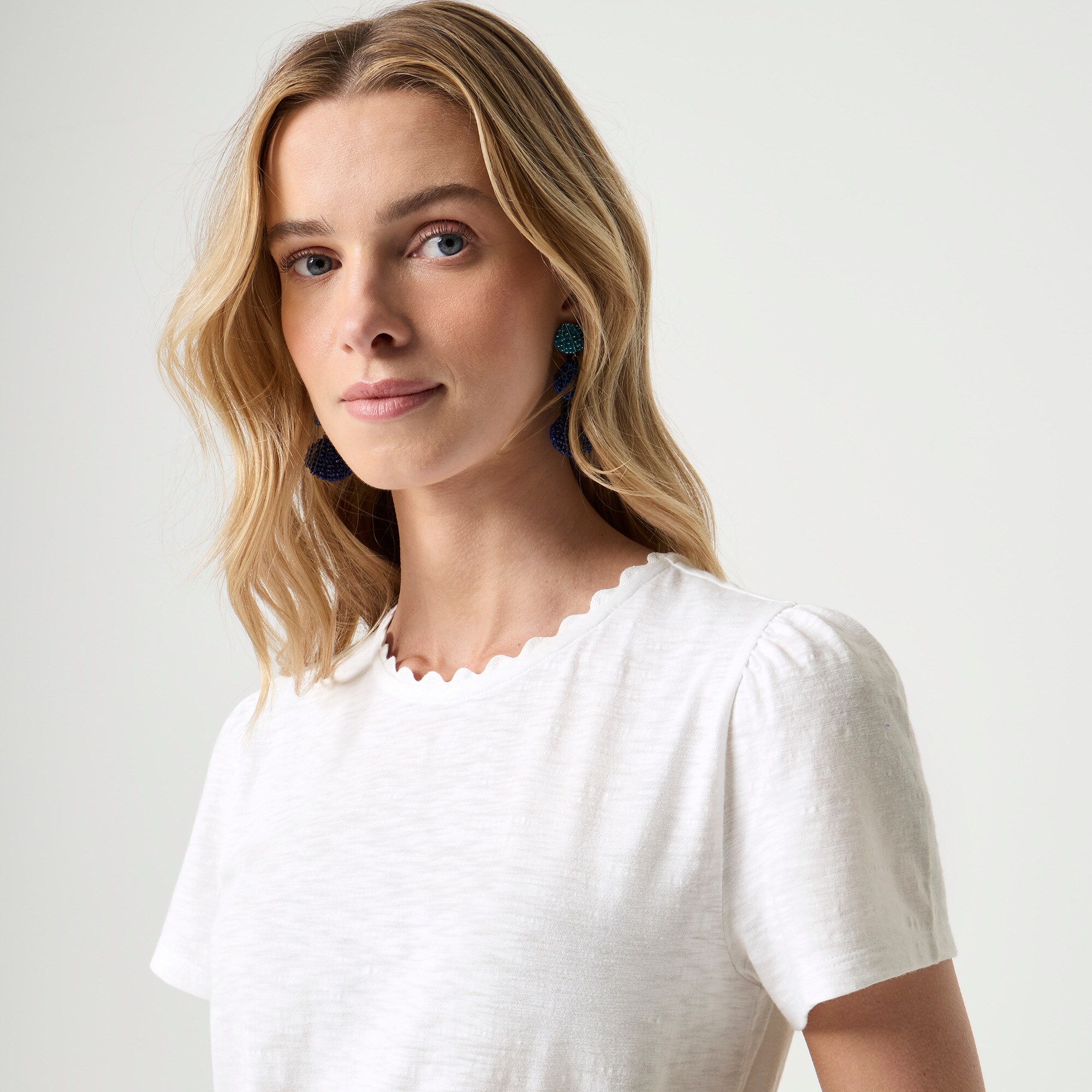 Scallop-trim Tee For Women | Factory
