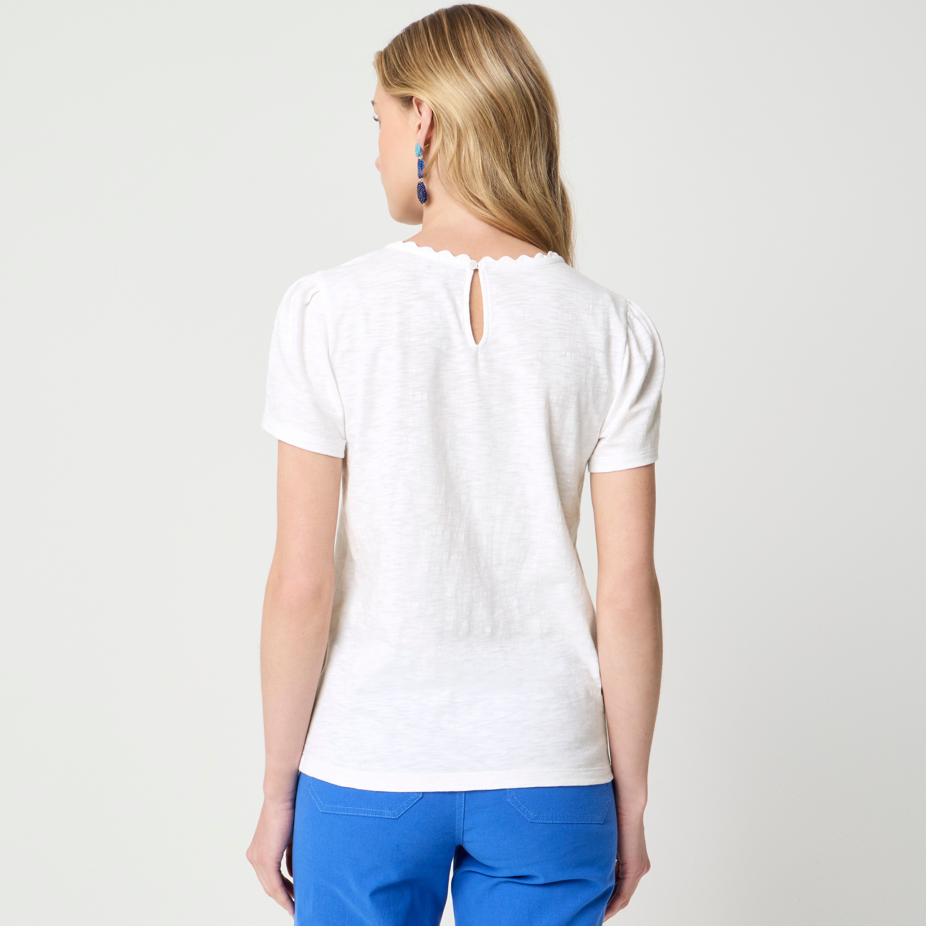 Scallop-trim Tee For Women | Factory