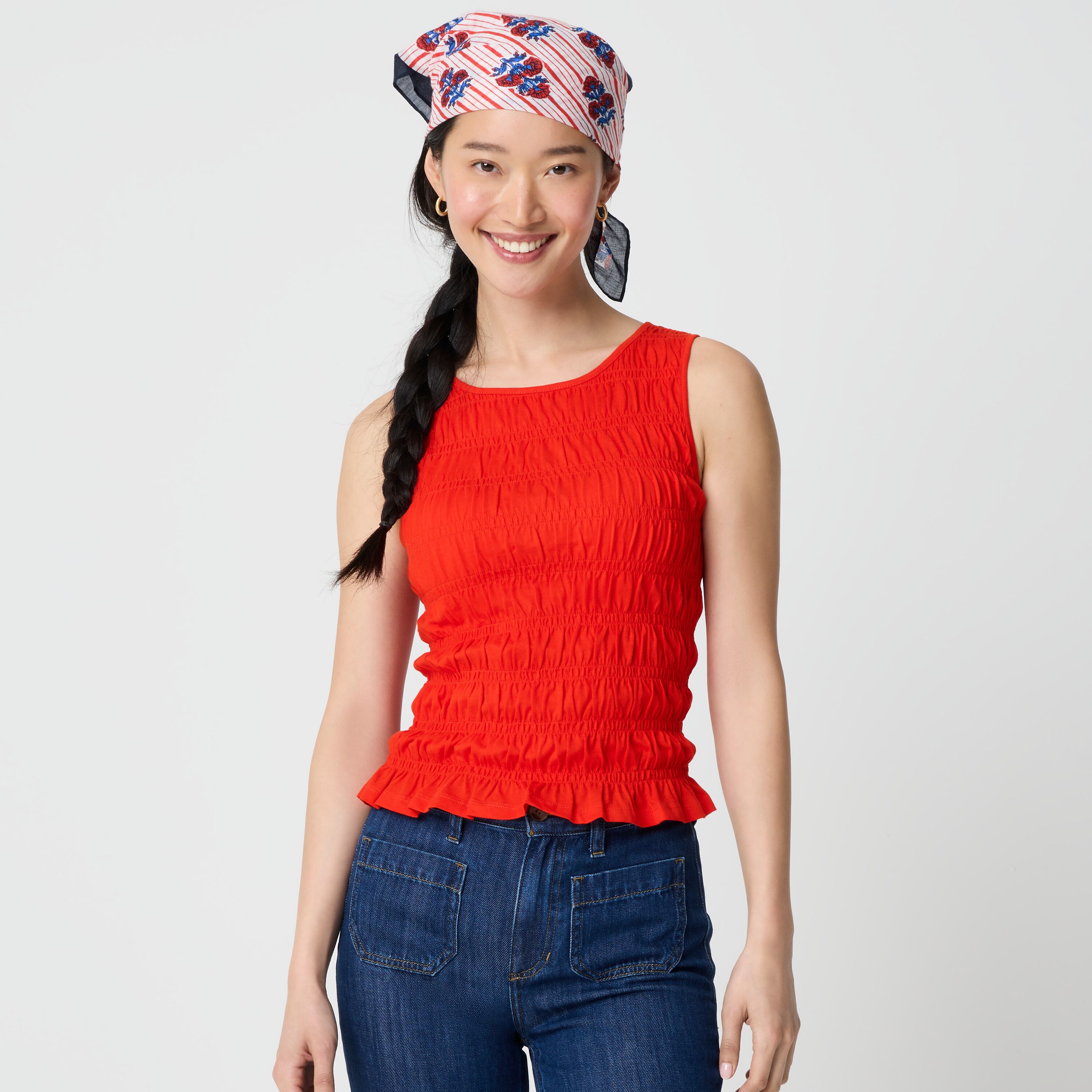 Smocked tank top