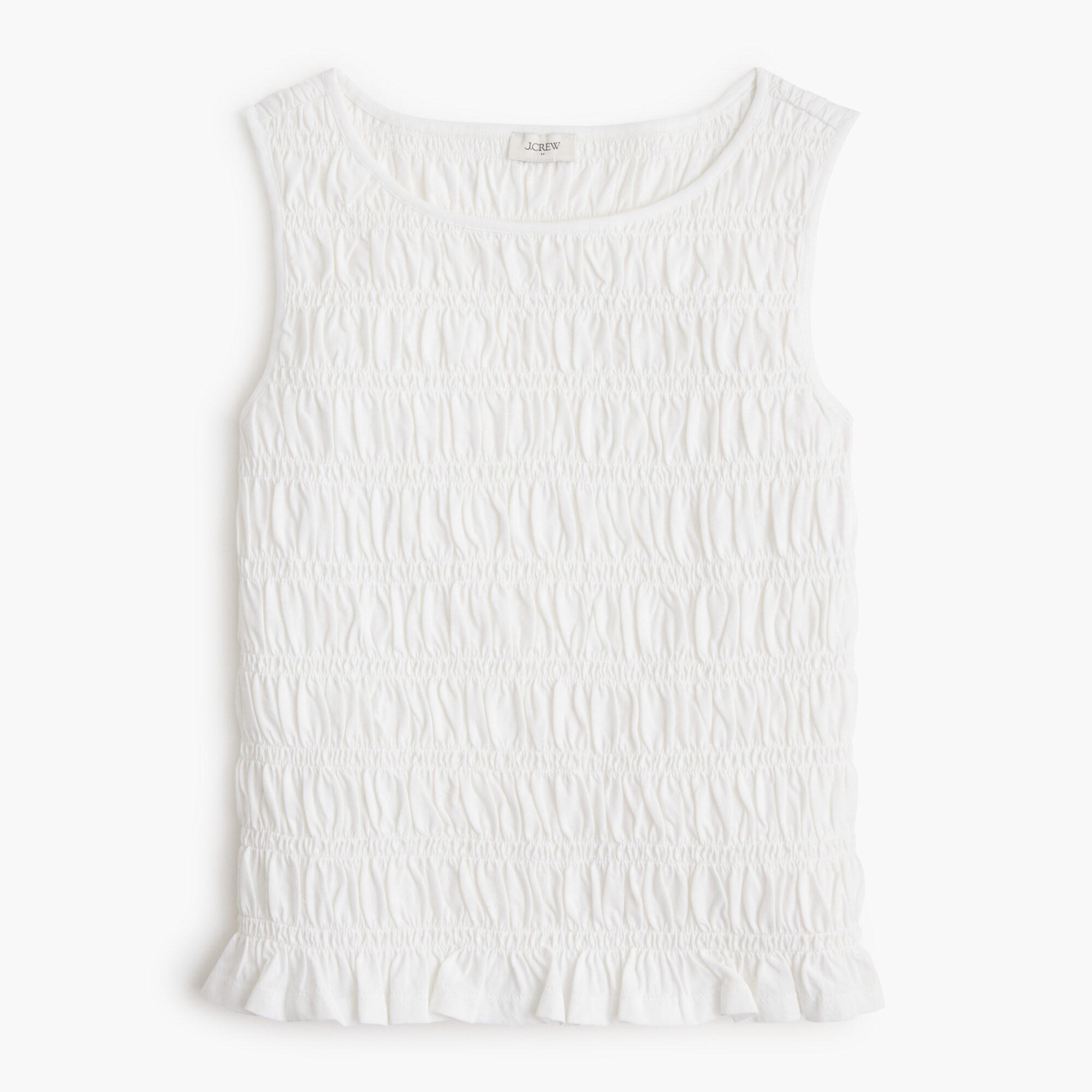 100% cotton smocked tank top