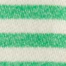Striped short-sleeve terry polo sweatshirt IVORY SUMMER GREEN