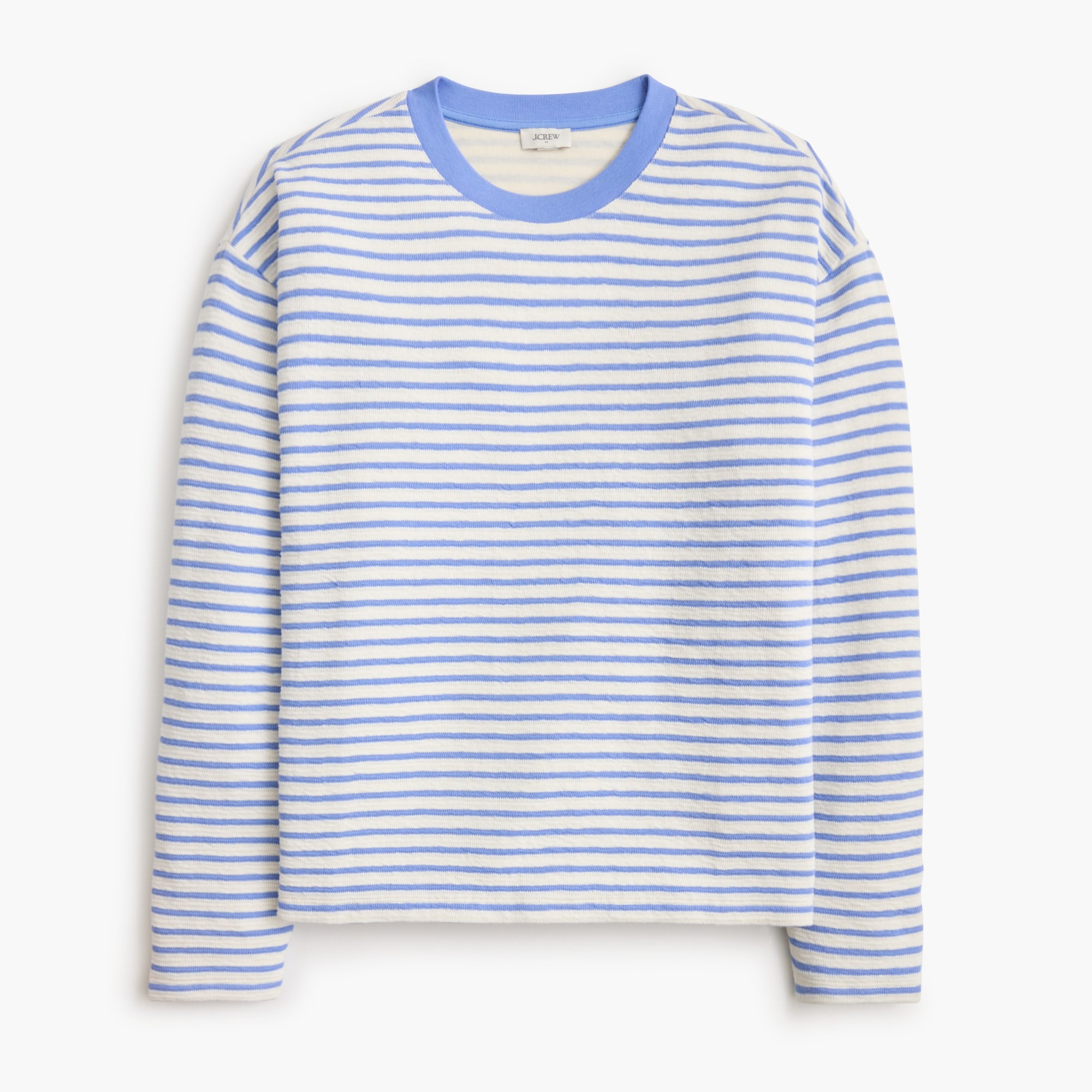 Jacquard striped crewneck sweatshirt