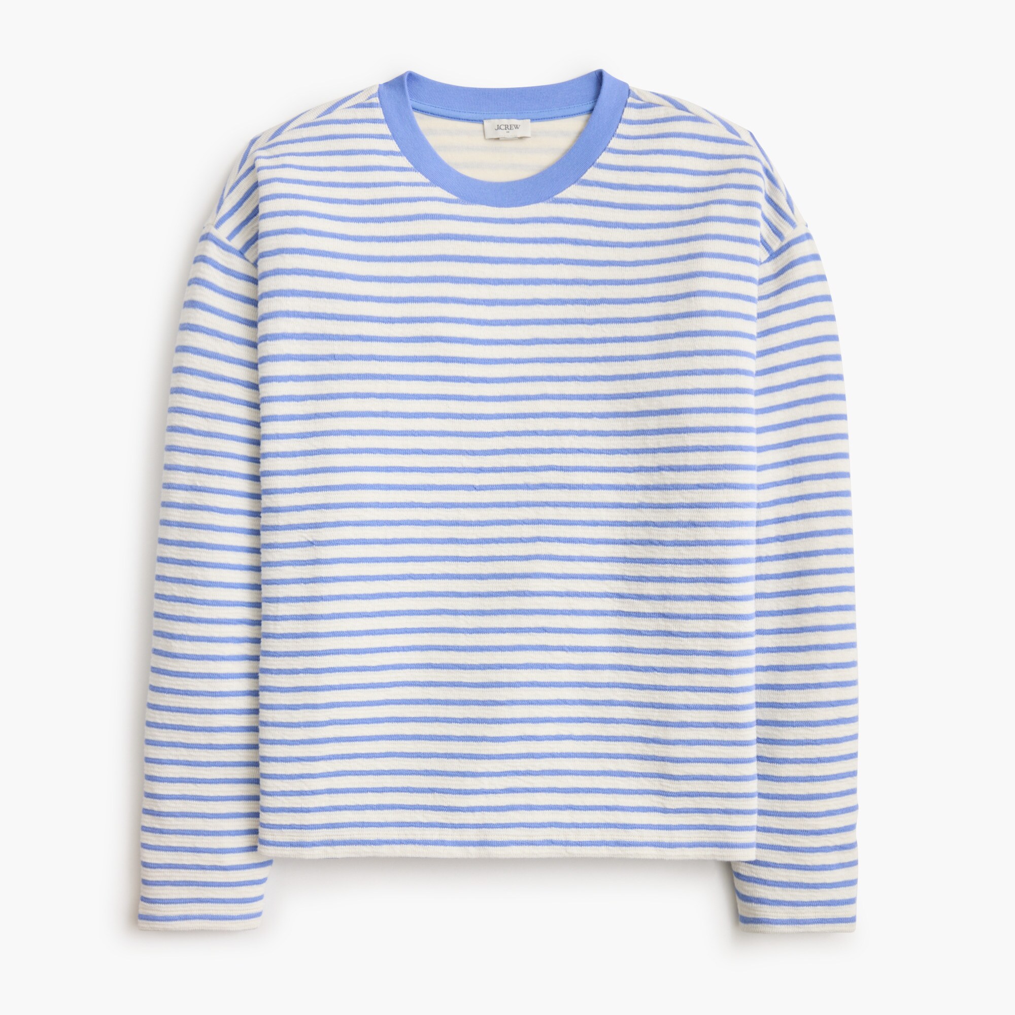Jacquard striped crewneck sweatshirt