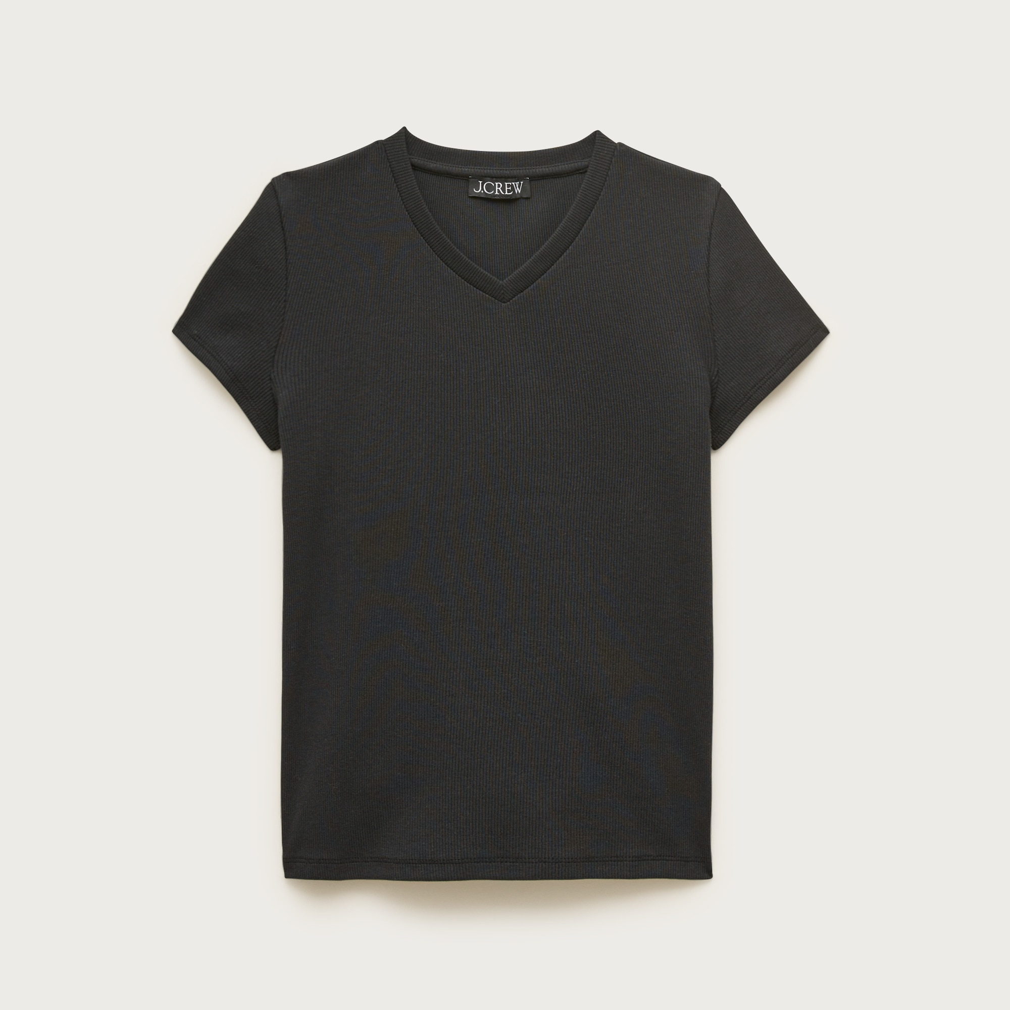 Perfect rib high V-neck T-shirt - image 5