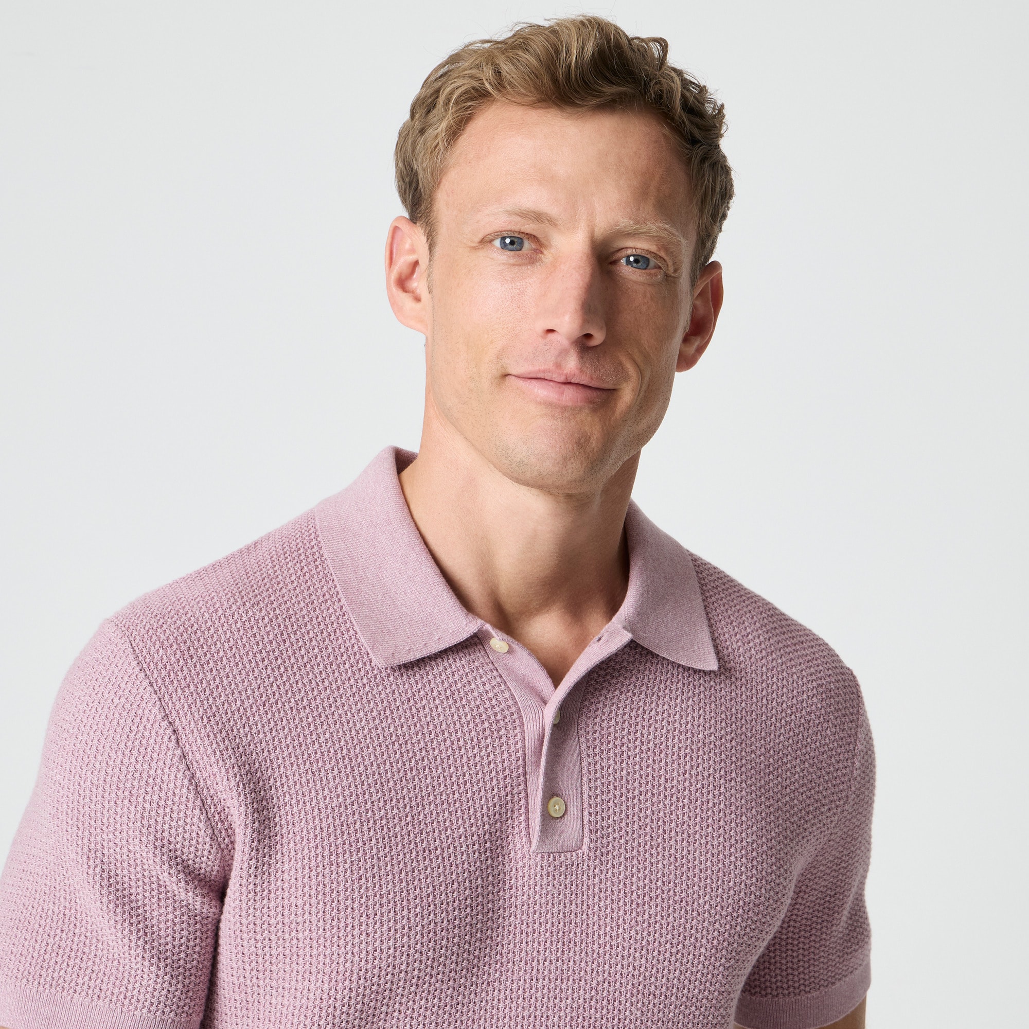 Textured Cotton Sweater-polo For Men | Factory