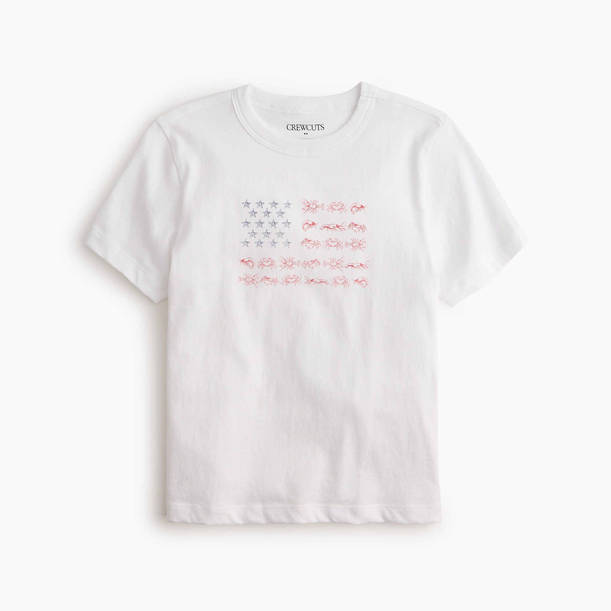 Boys' 100% cotton lobster flag graphic tee