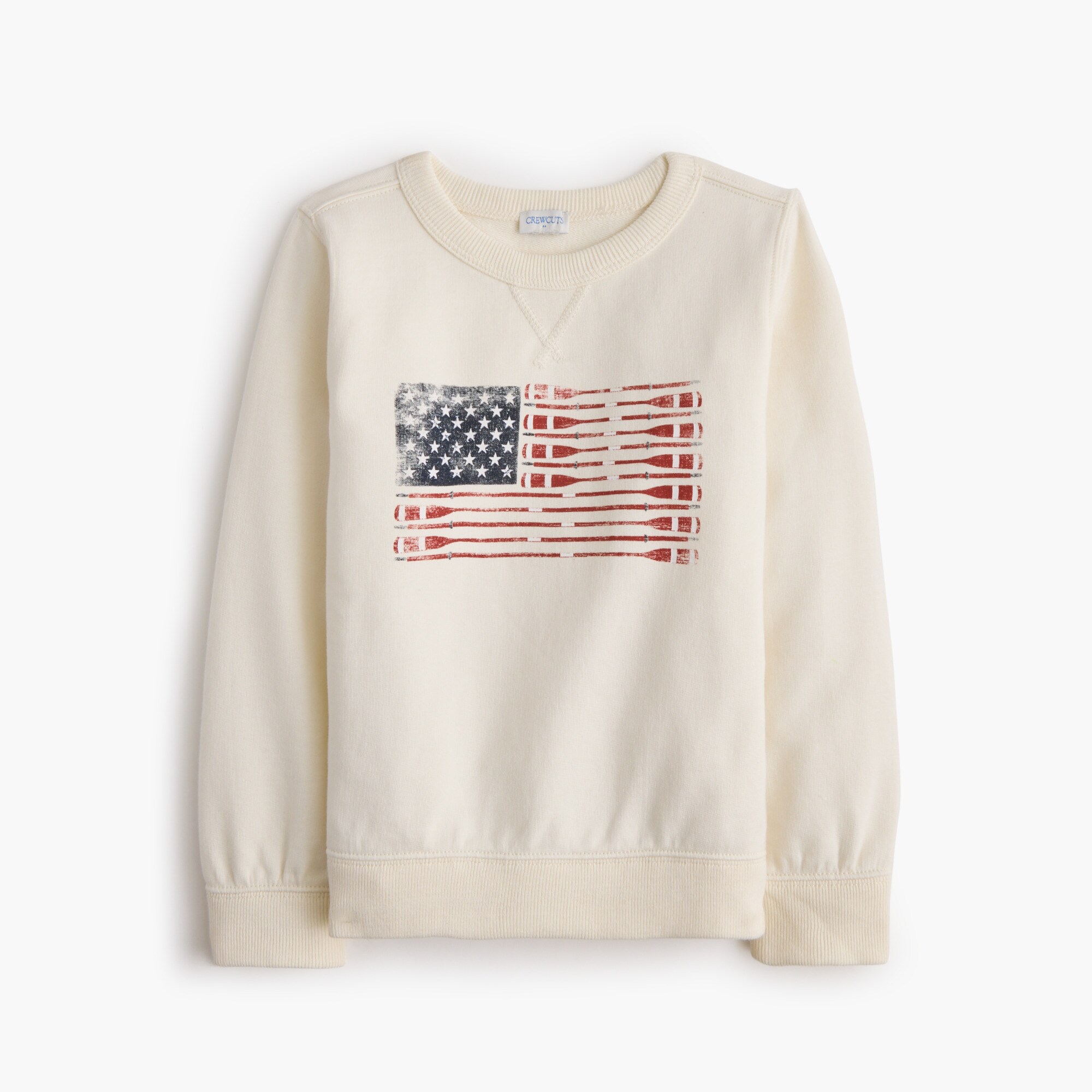 Boys' oar flag crewneck sweatshirt