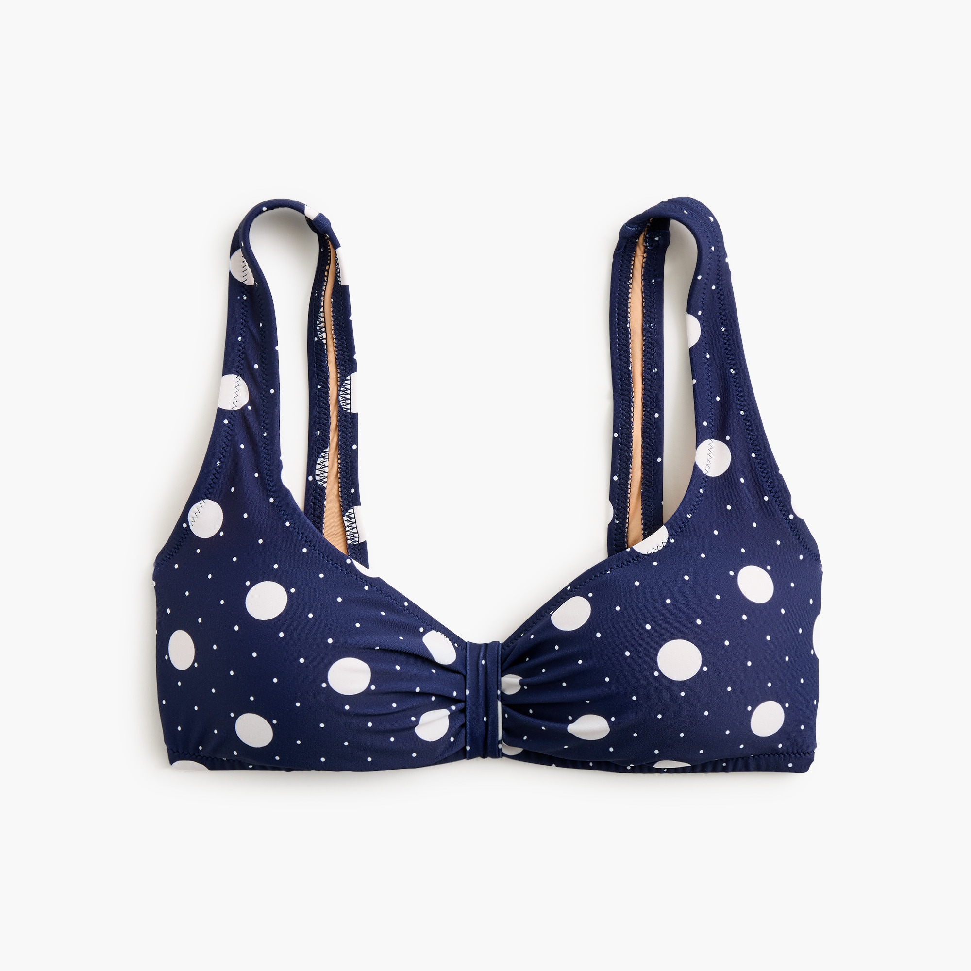 Printed sweetheart bikini top