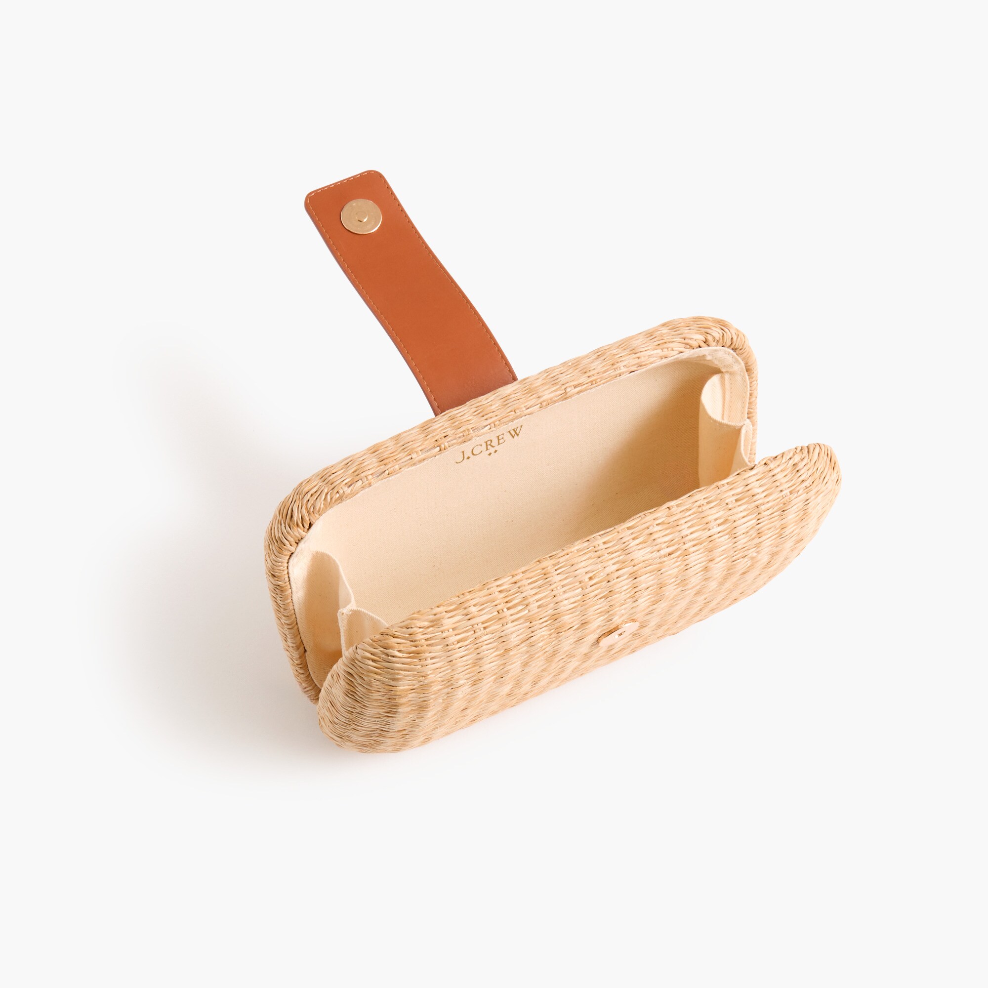 Woven hard-shell clutch