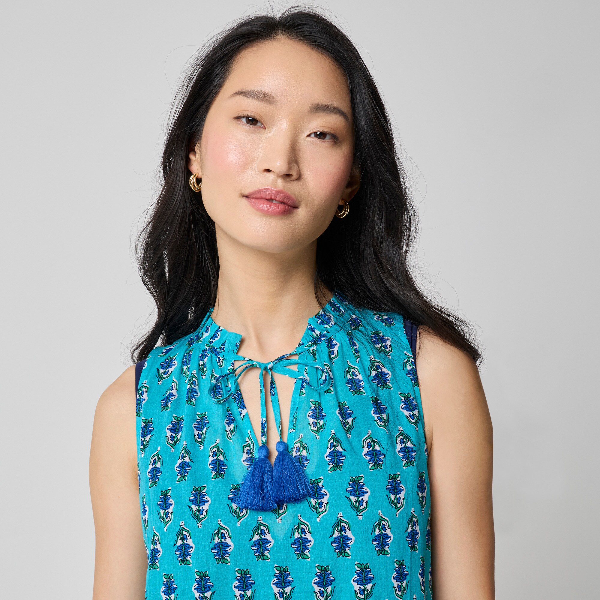 Block-print tiered cover-up