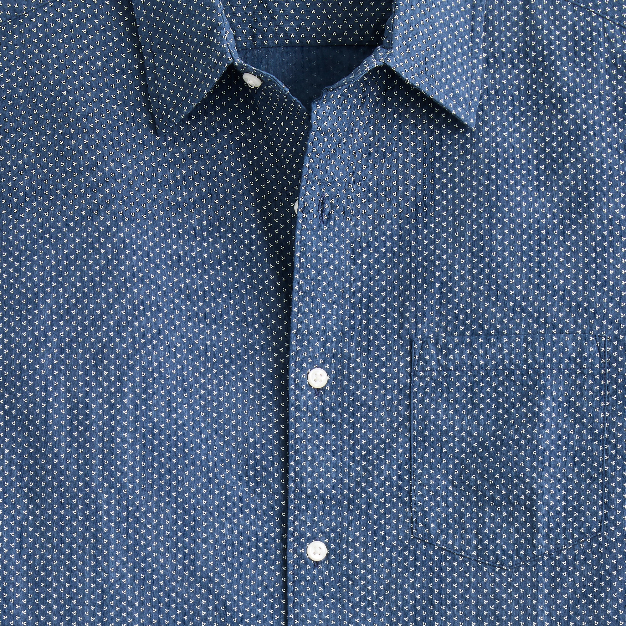 Short-sleeve Printed Seersucker Shirt For Men | Factory
