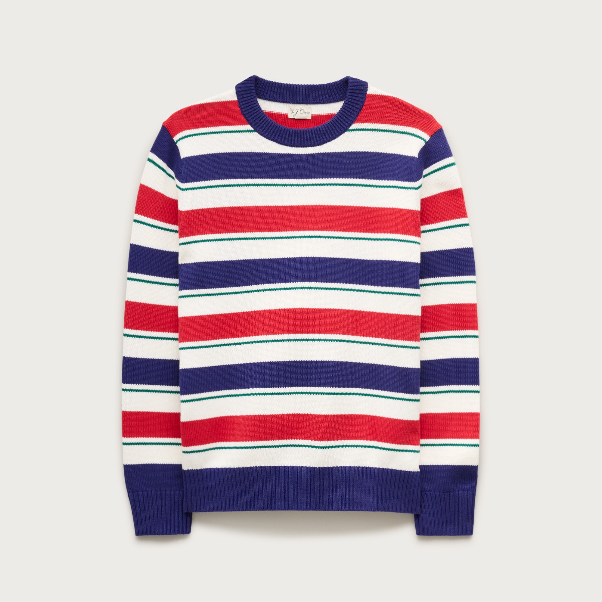 Heritage cotton sweater in stripe from J.Crew - $132