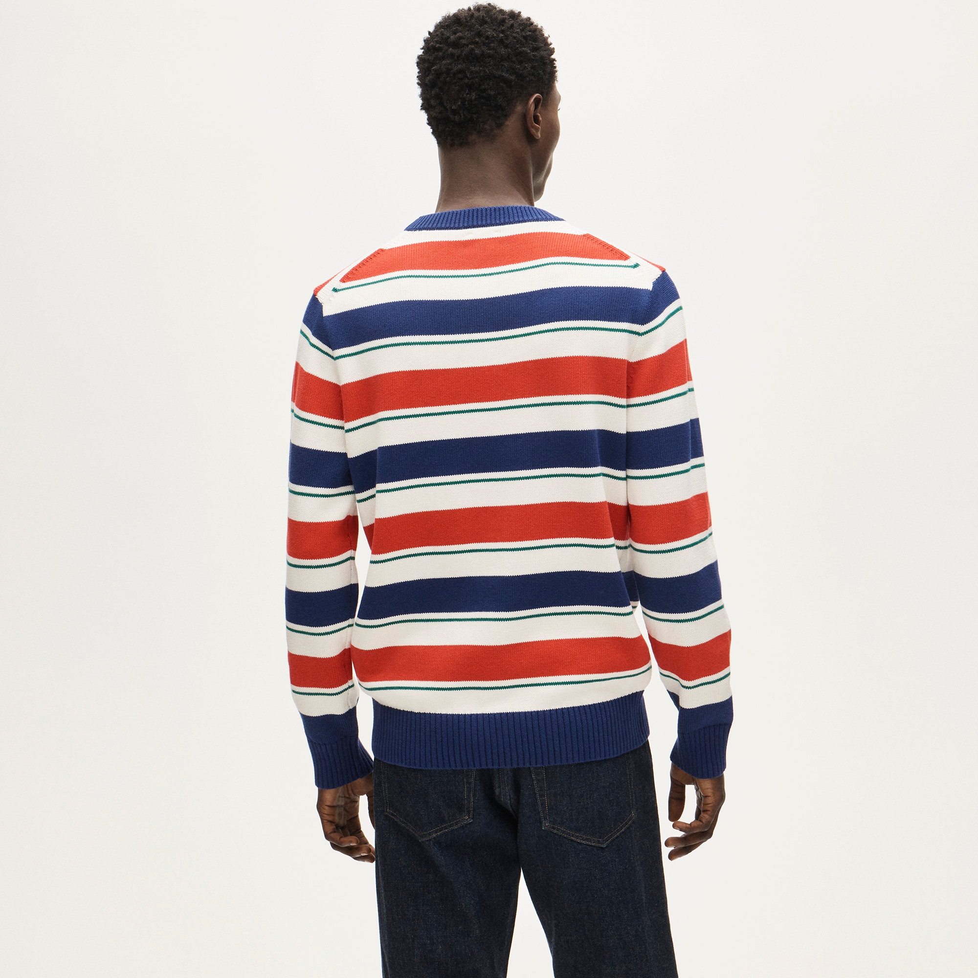 Heritage cotton sweater in stripe