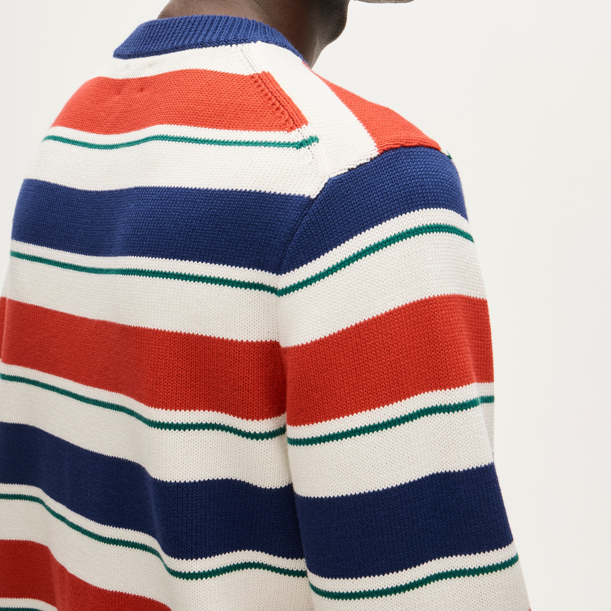 Heritage Cotton Sweater In Stripe For Men | J.Crew