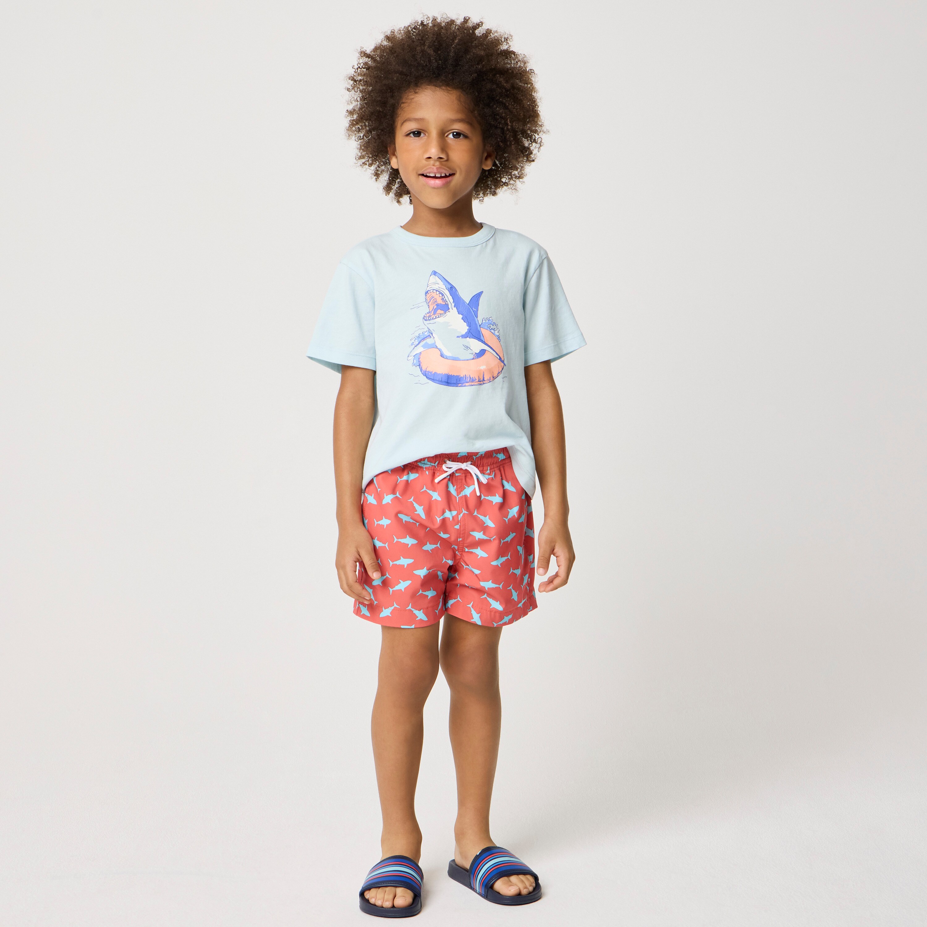 Boys' compression-lined swim trunk