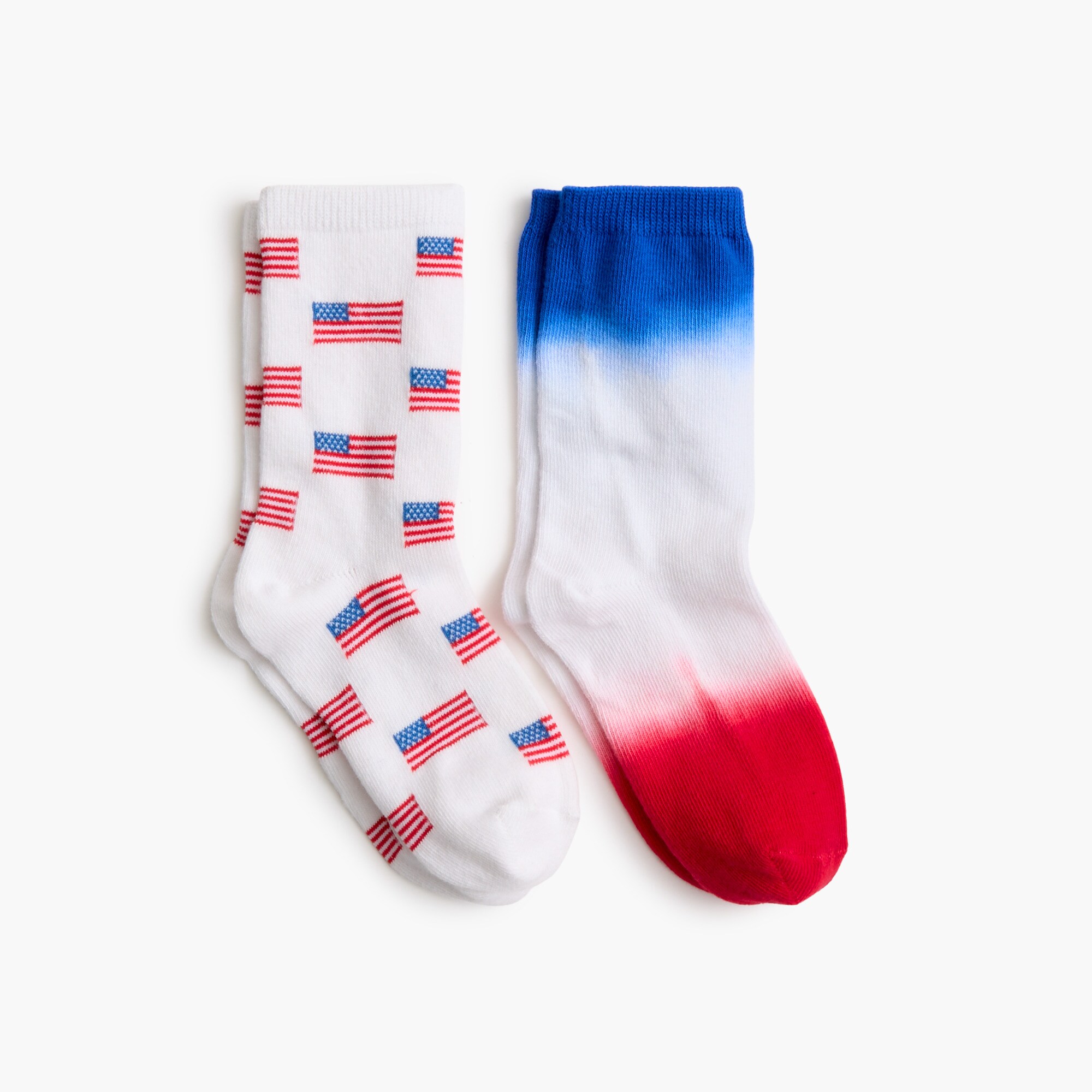 Boys' red, white and blue socks two-pack