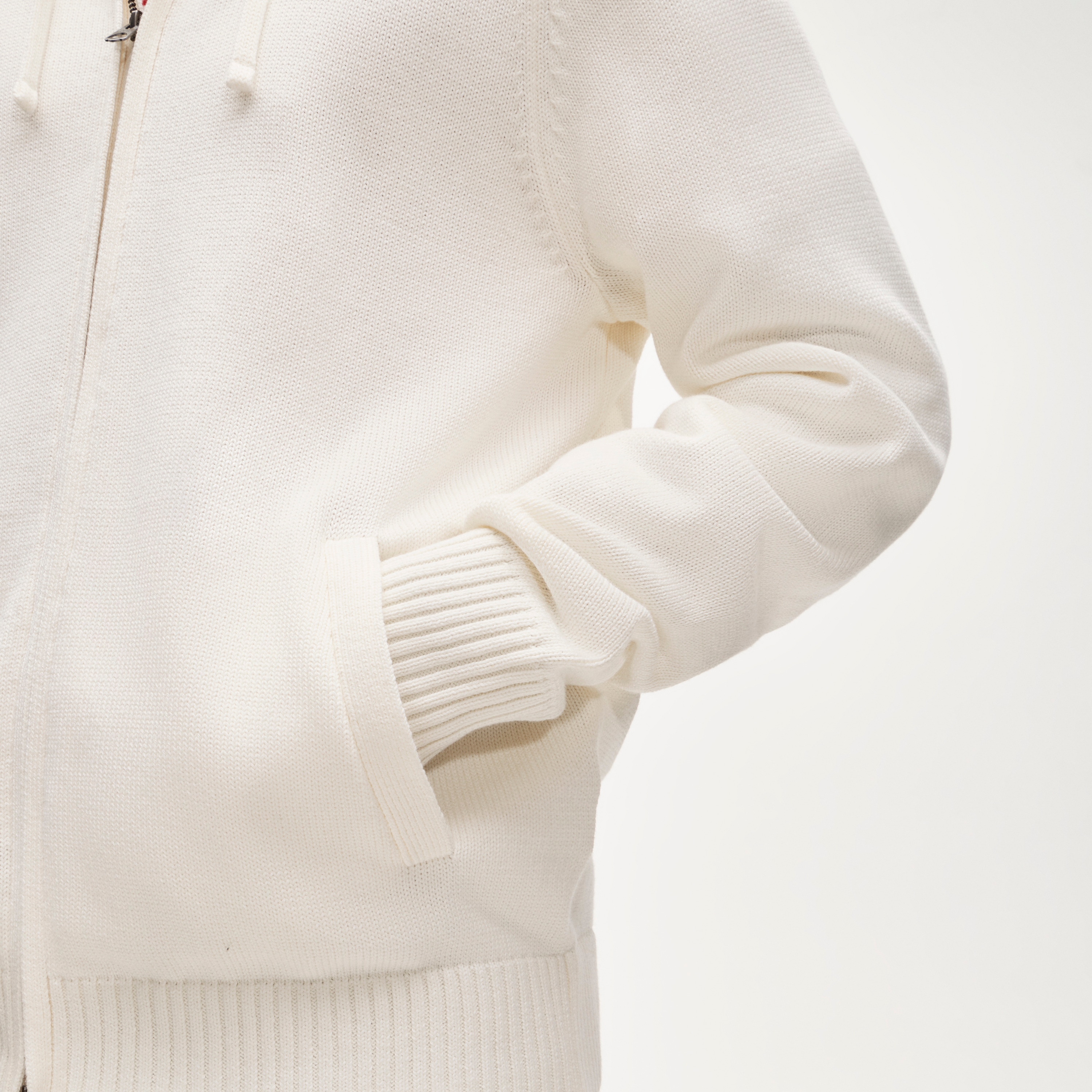 Heritage cotton hooded full-zip sweater