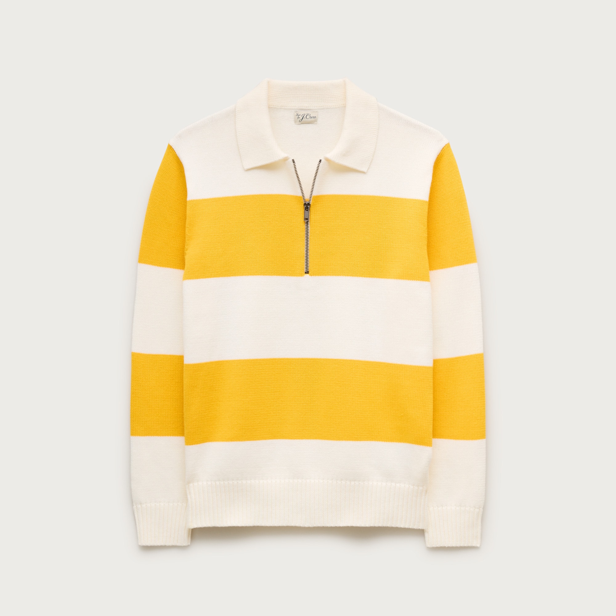 Heritage cotton quarter-zip sweater in stripe from J.Crew - $156