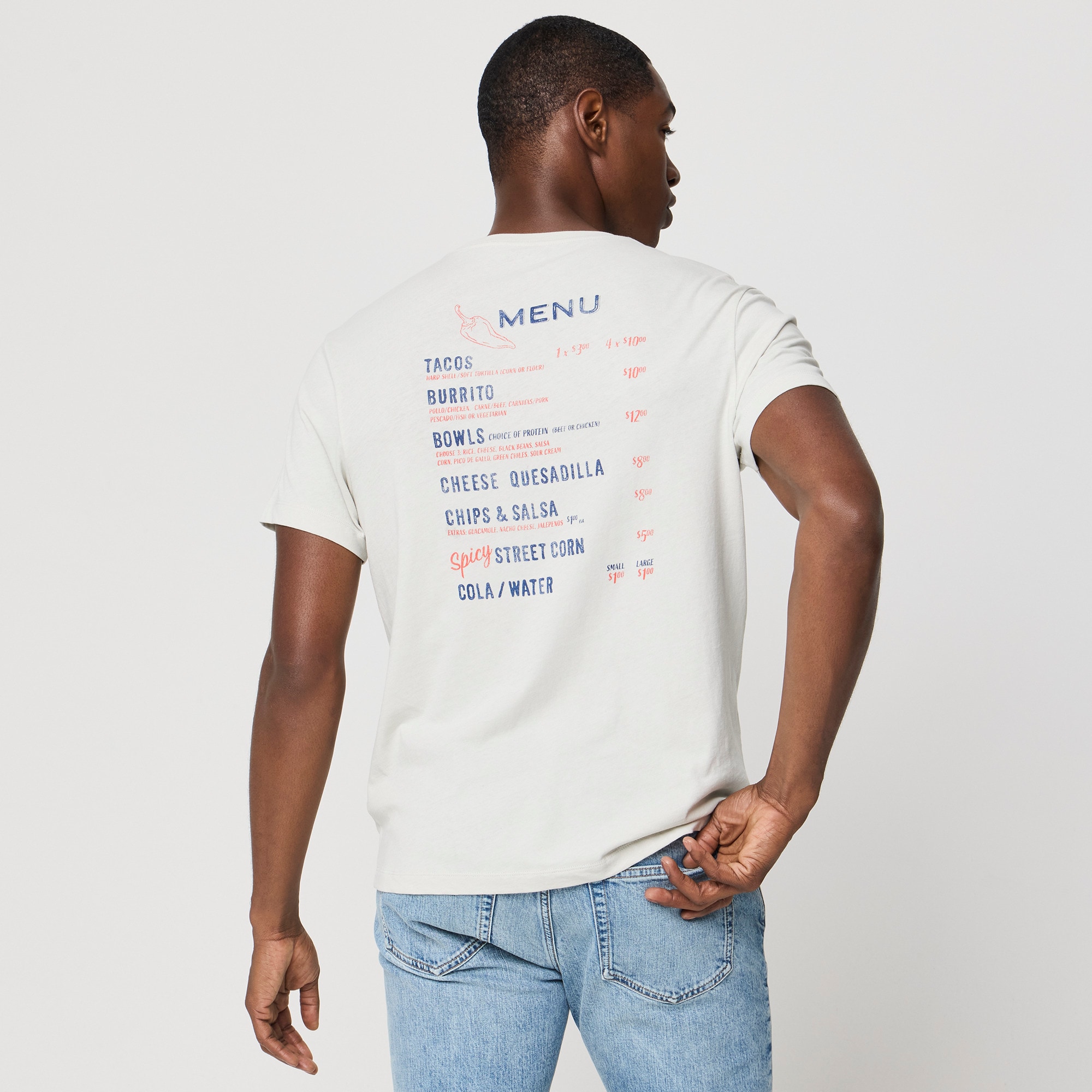 Taco stand menu graphic tee