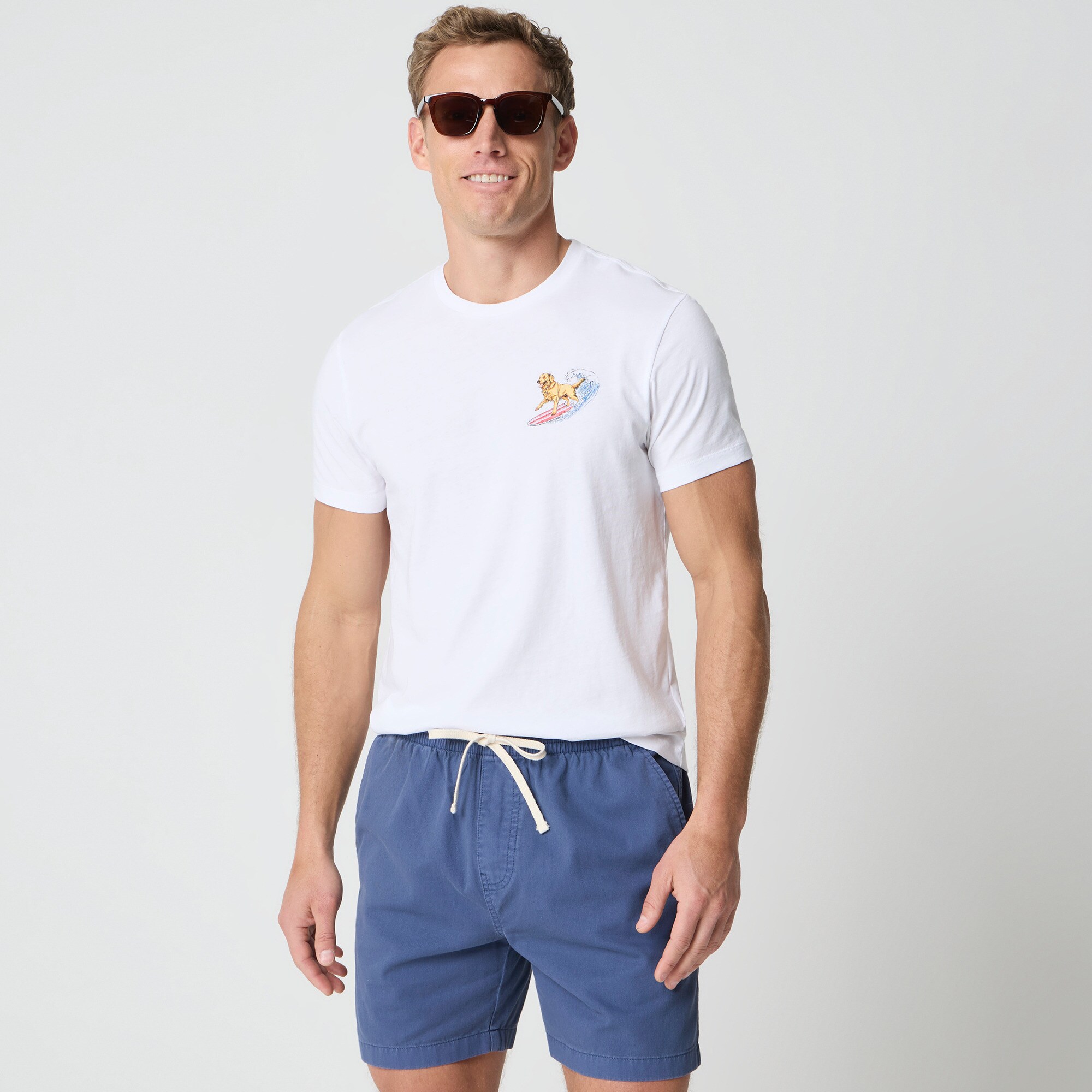 Surfing dogs graphic tee