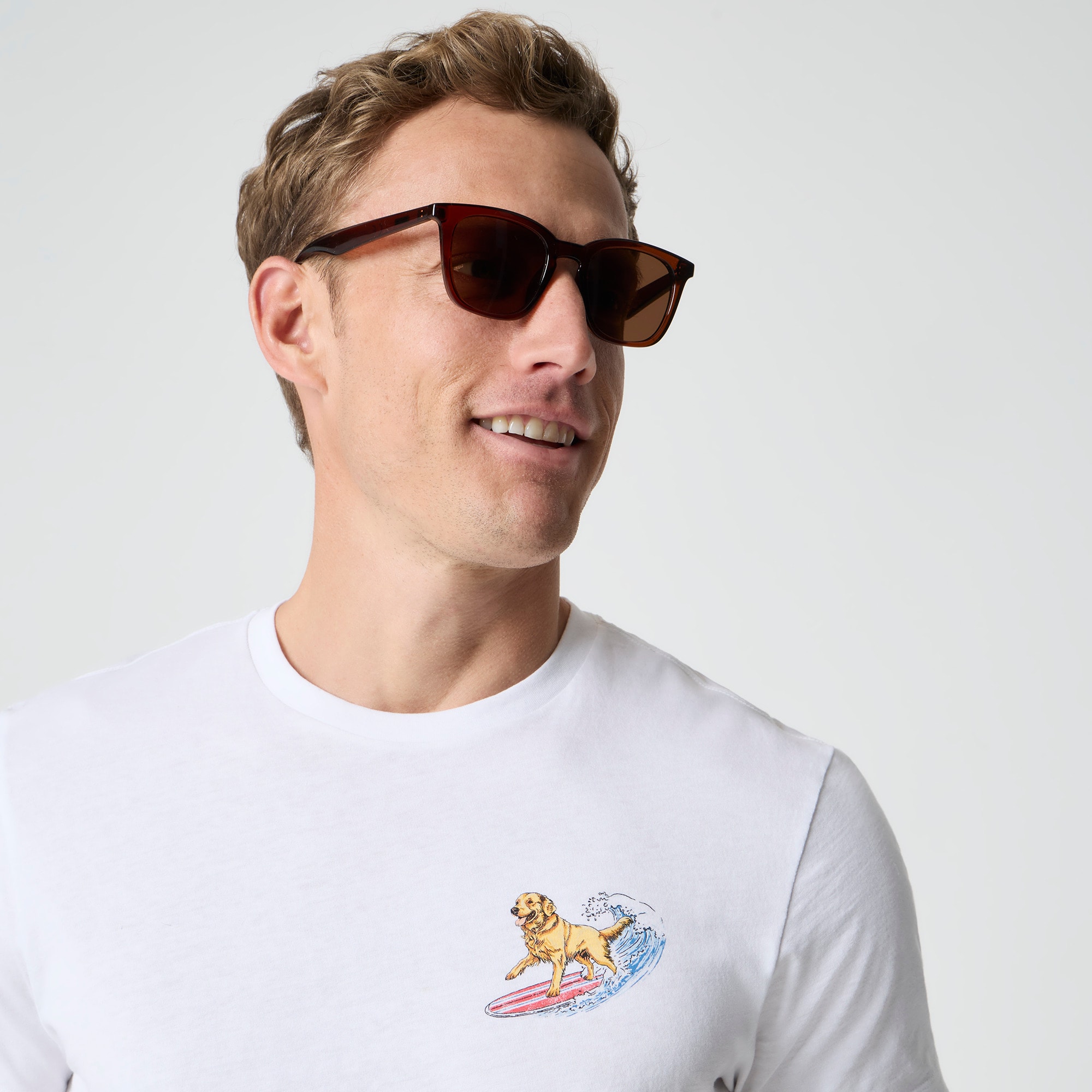 Surfing dogs graphic tee