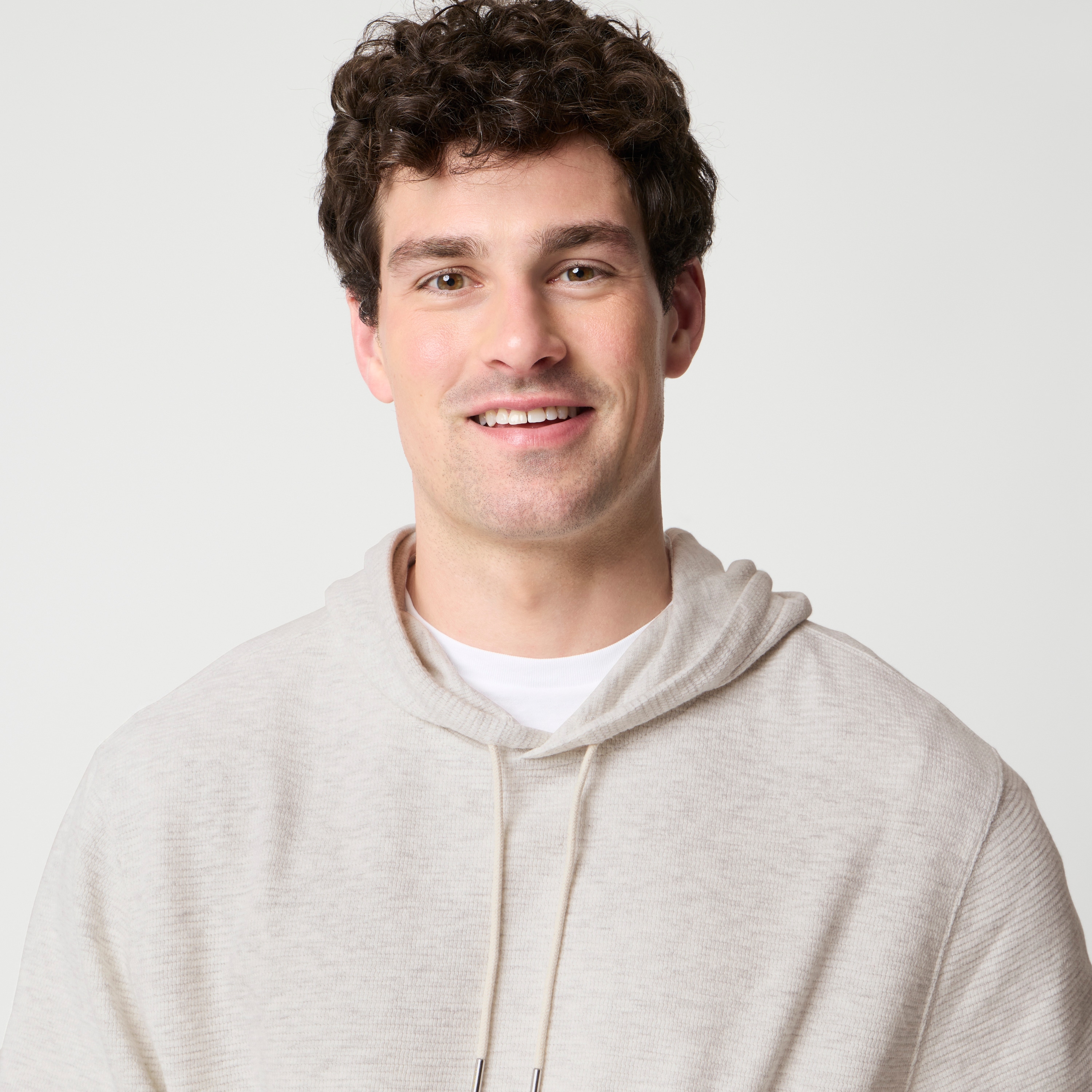 Waffle-knit hoodie