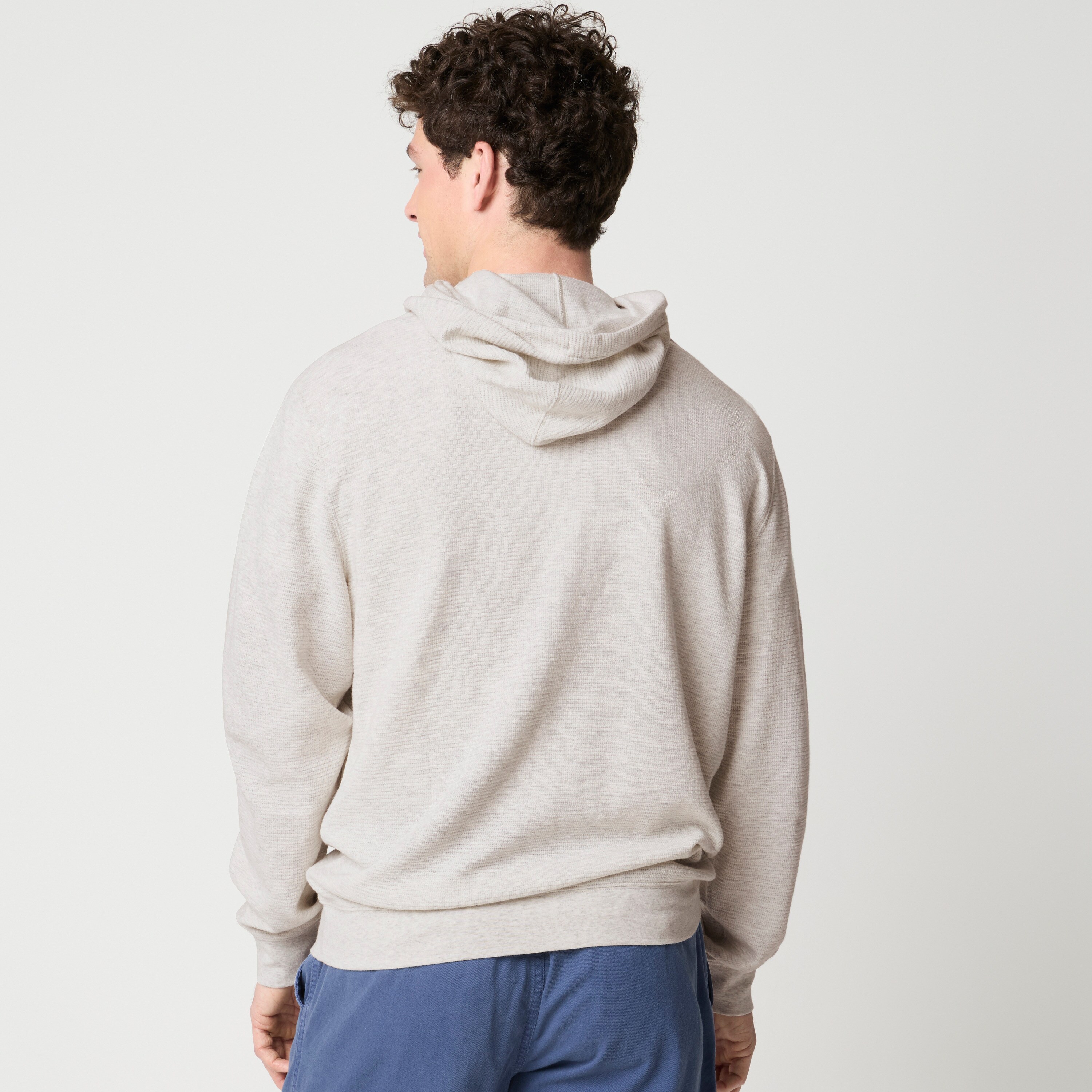 Waffle-knit hoodie