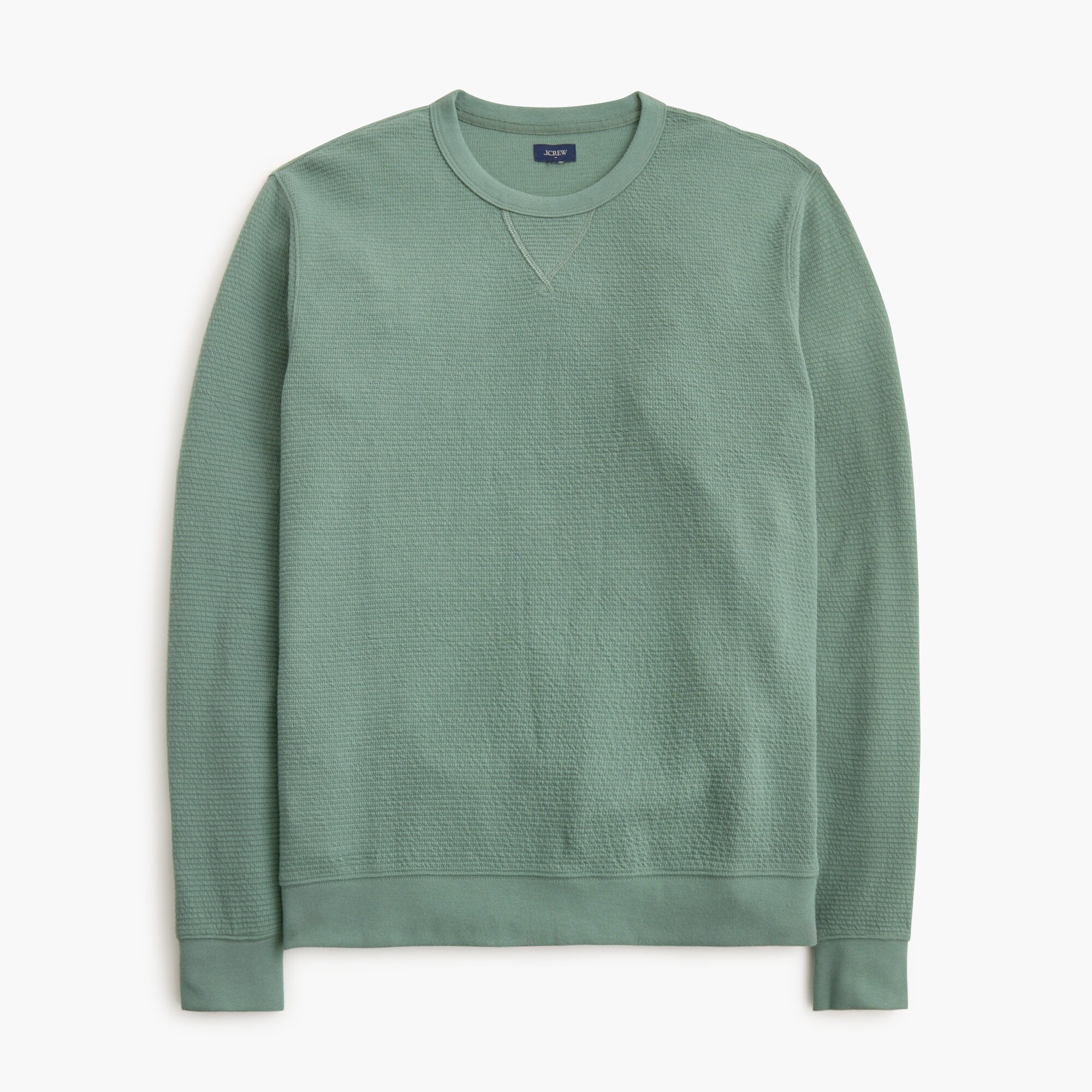 Waffle-knit crewneck sweatshirt