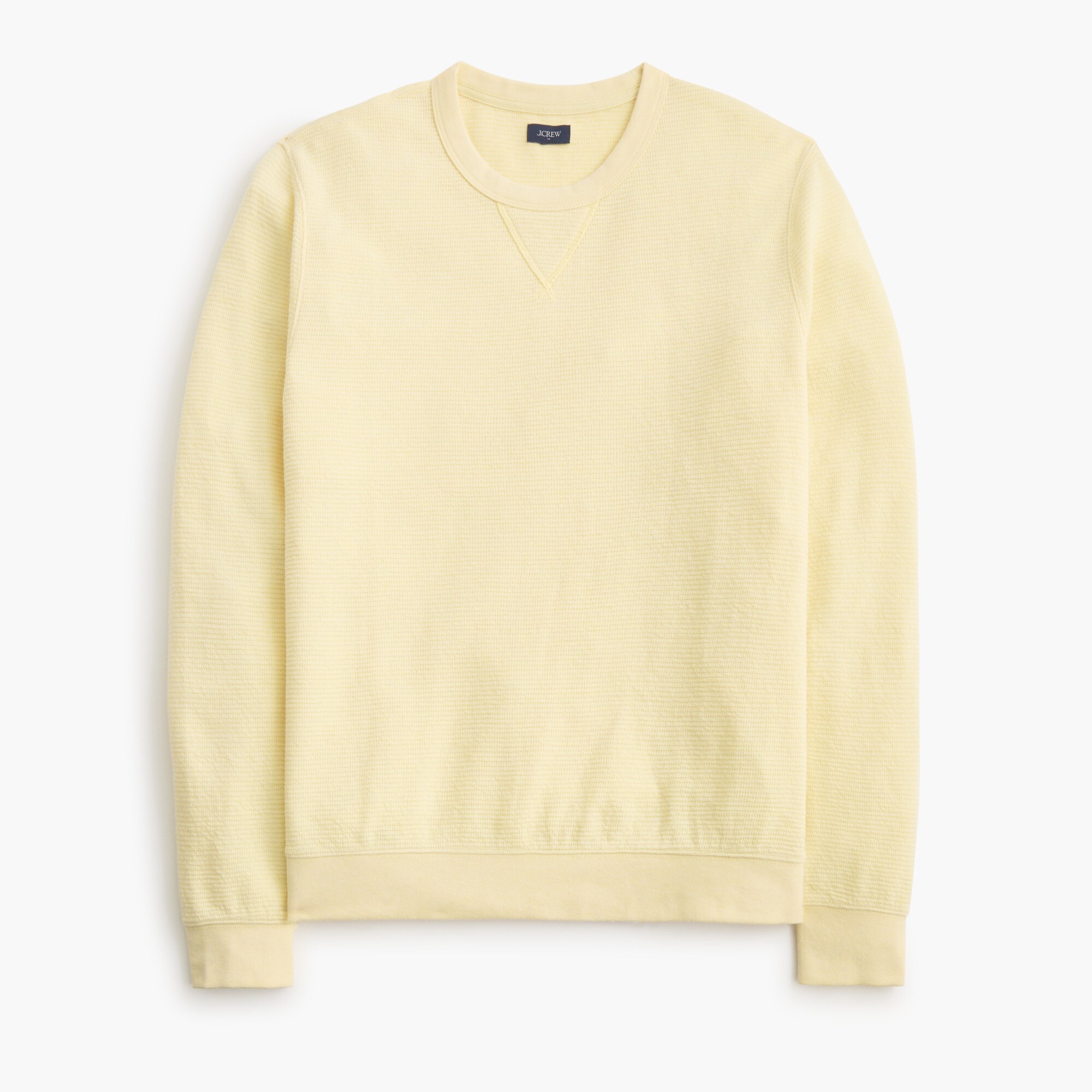 Waffle-knit crewneck sweatshirt