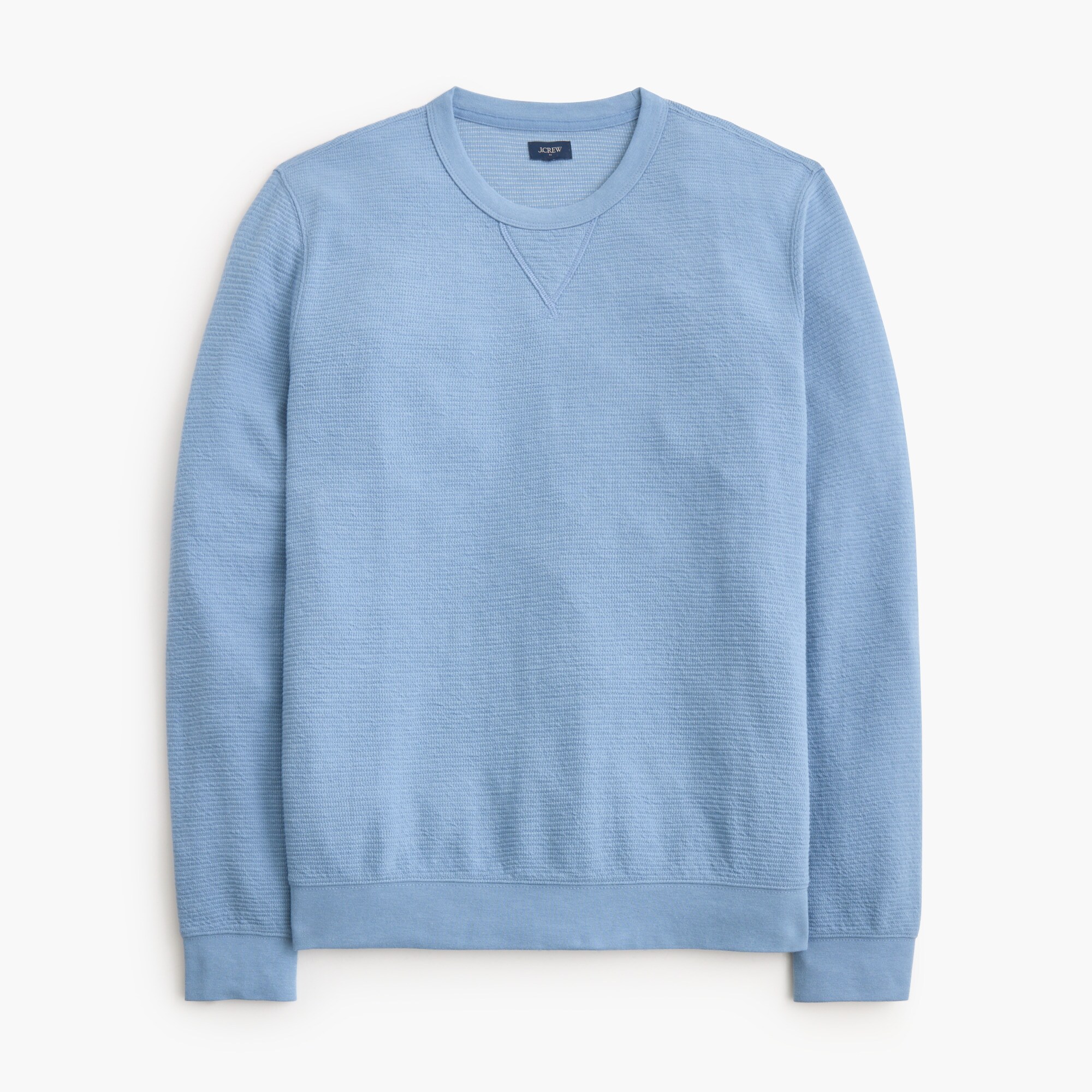 Waffle-knit crewneck sweatshirt